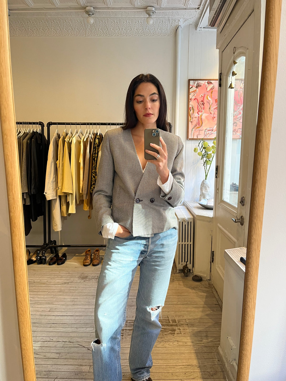 Christian Dior Houndstooth Blazer