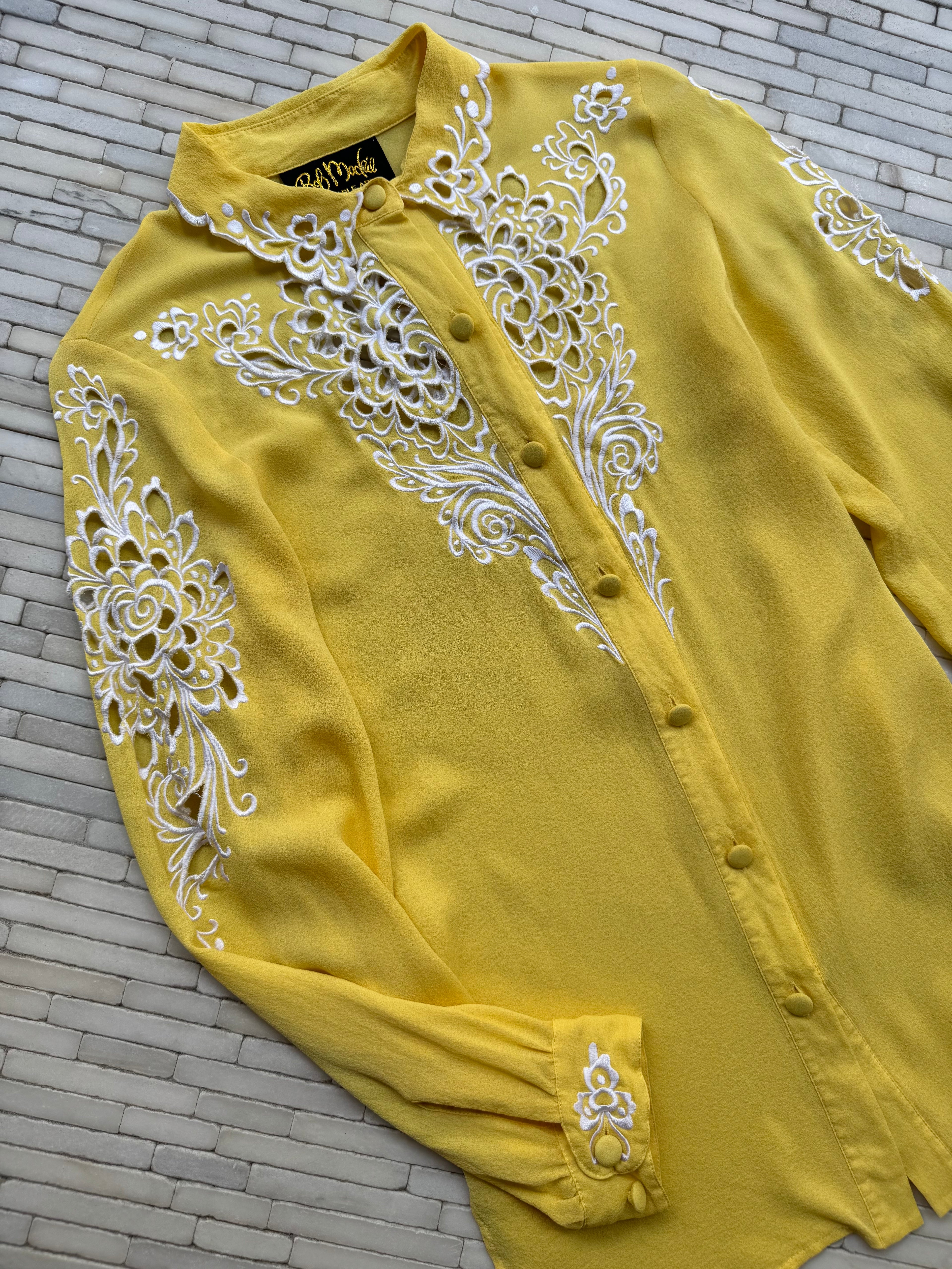 Sheer Silk Button Up