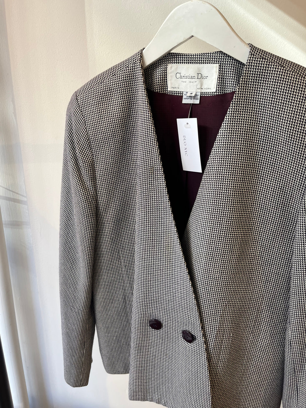 Christian Dior Houndstooth Blazer