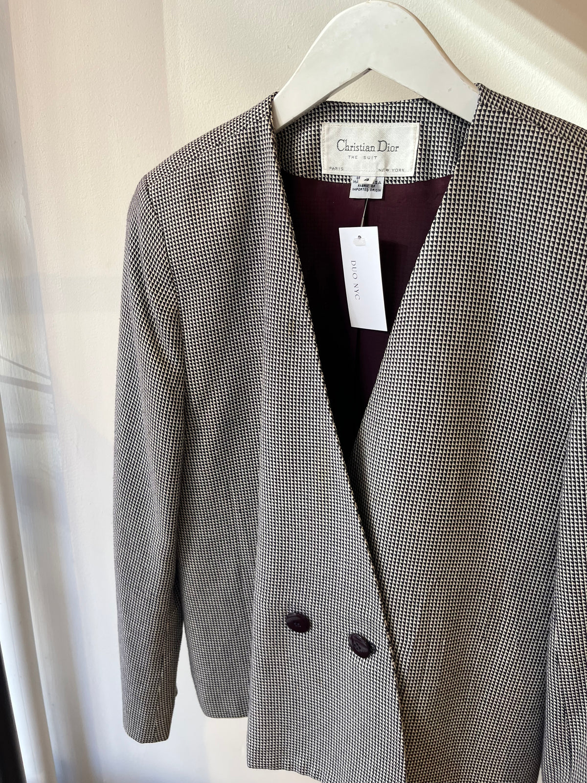 Christian Dior Houndstooth Blazer