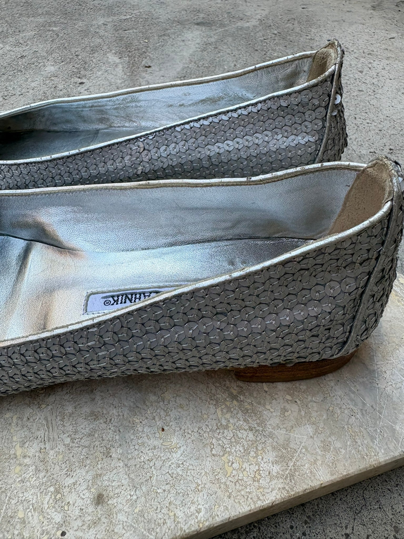 Manolo Blahnik Sequin Flats