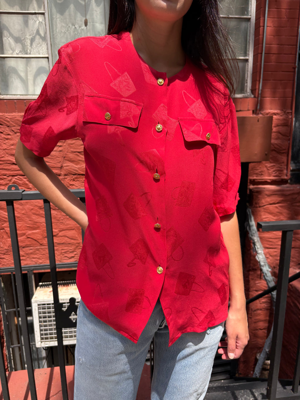 Celine Silk Button Up