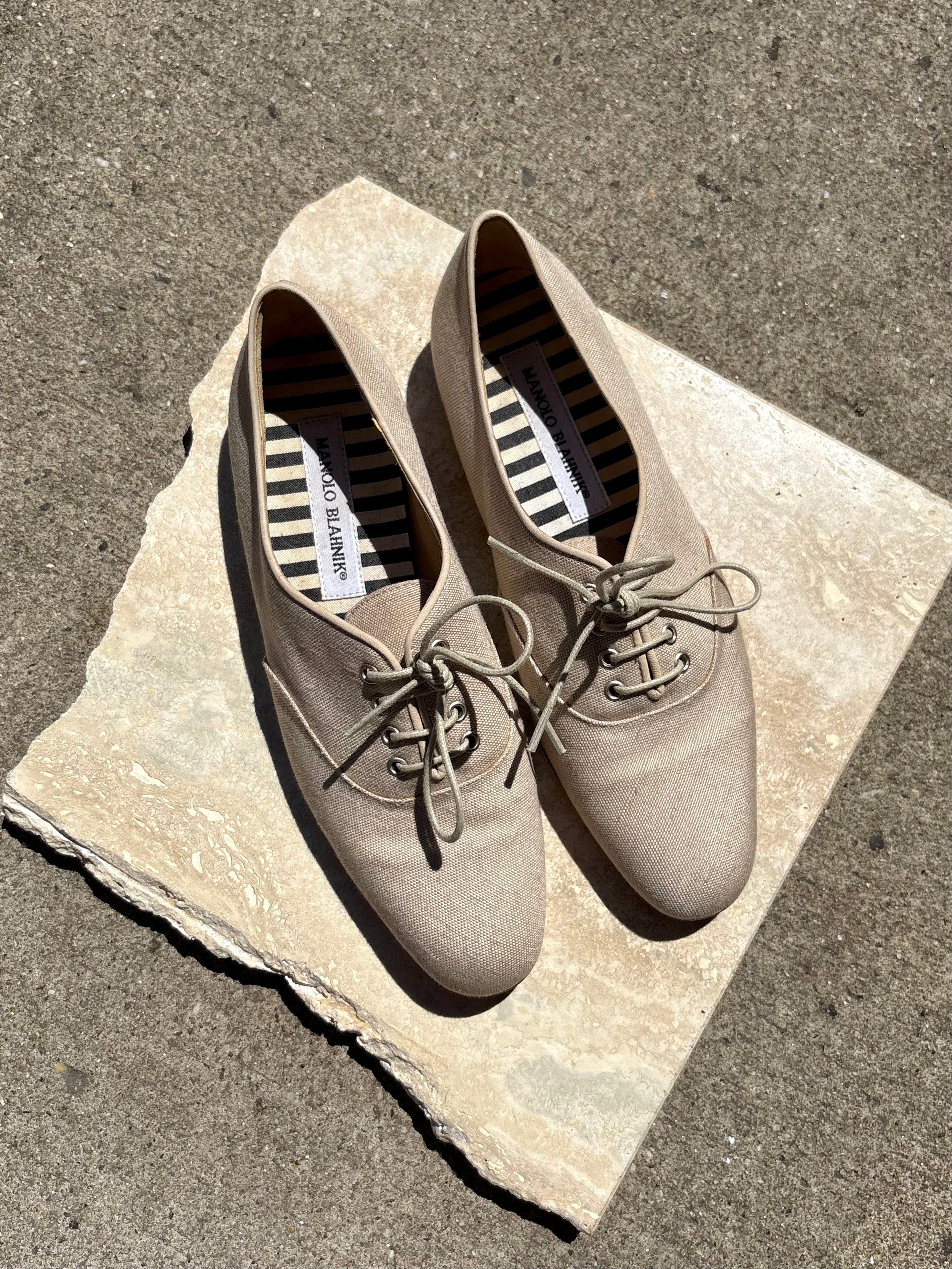Manolo Blahnik Lace Up Shoes