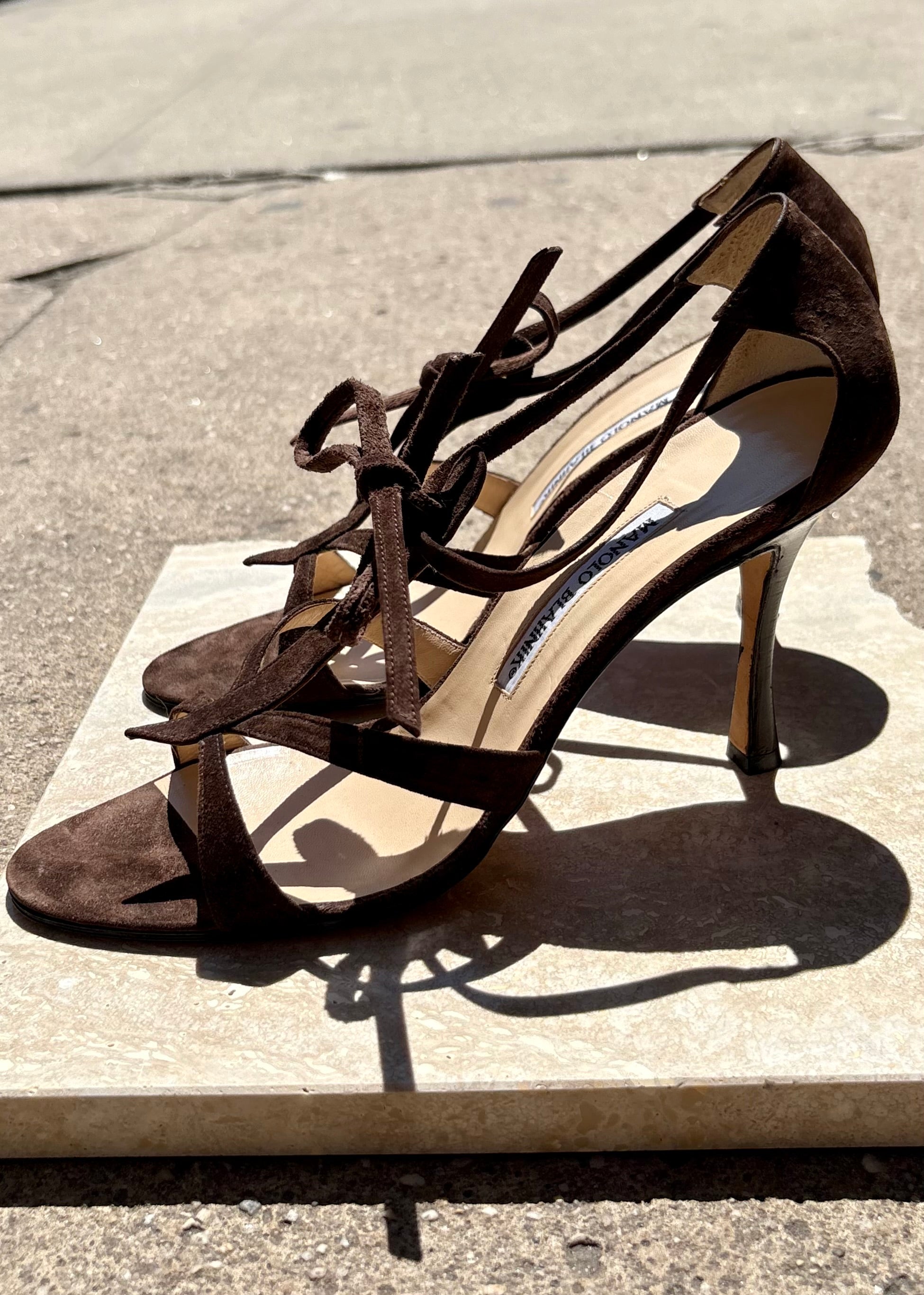 Vintage Manolo Suede Heels