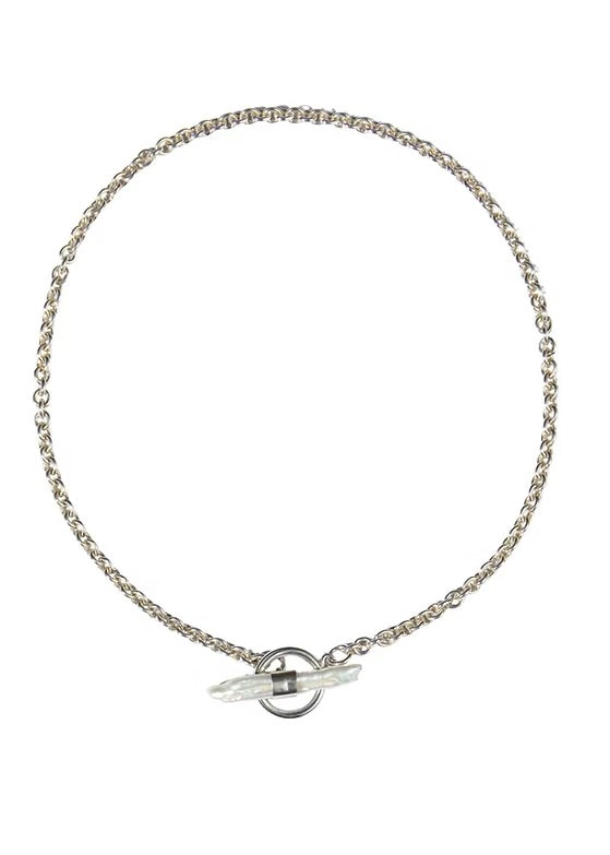 Pearl Toggle Silver Chain