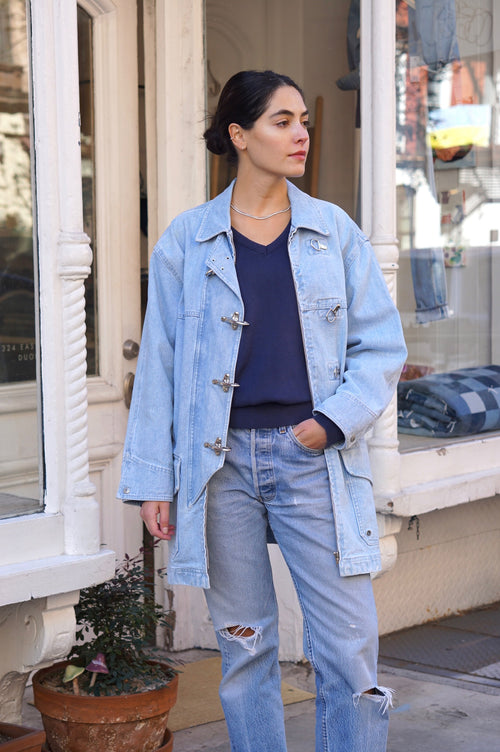 1990s Ralph Lauren Toggle Denim Jacket
