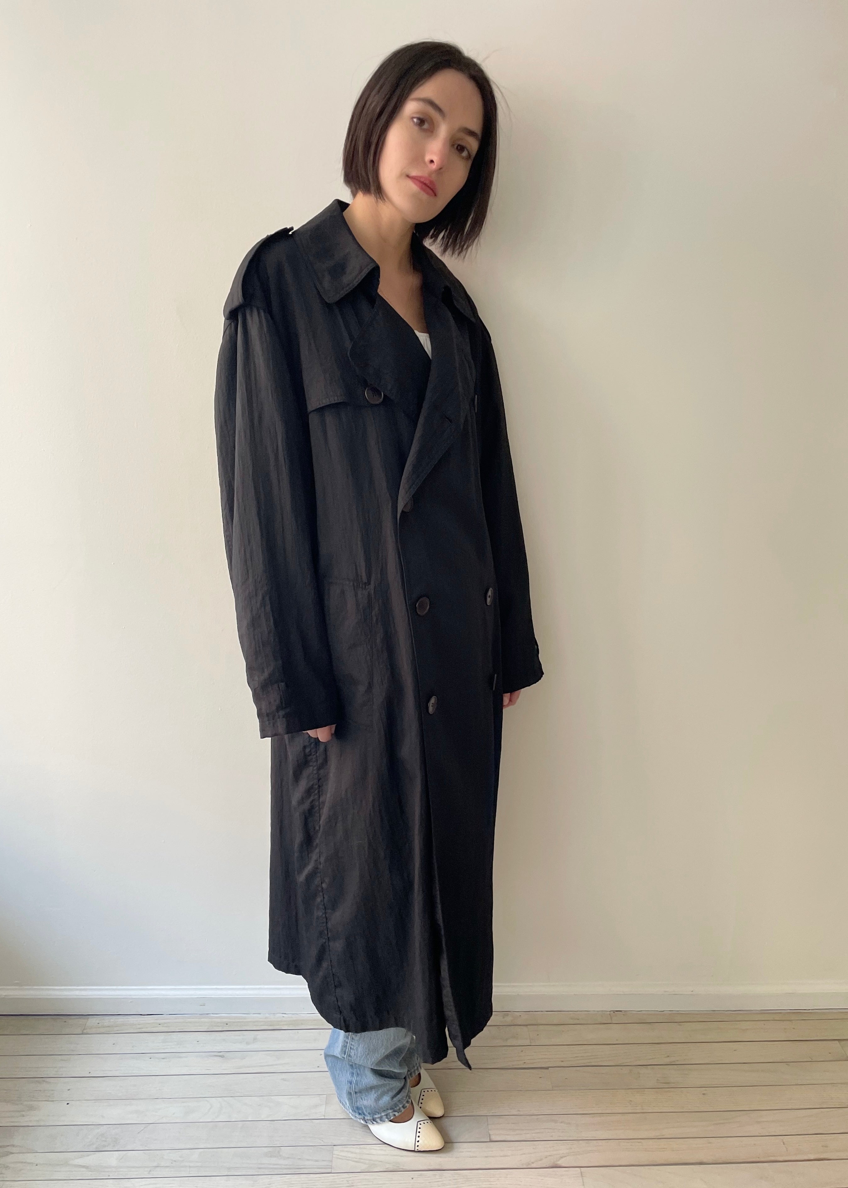Vintage Armani Nylon Trench – DUO NYC