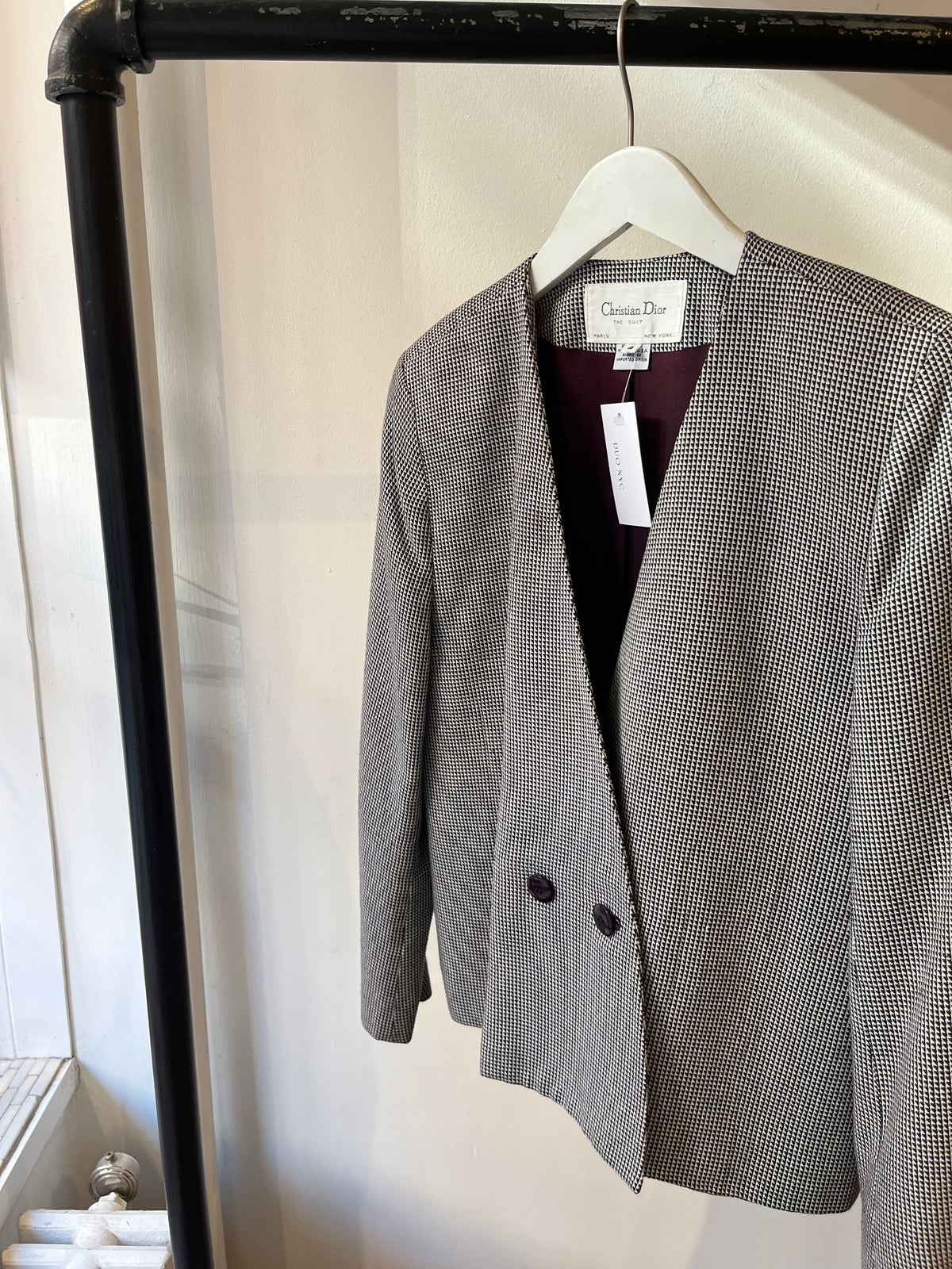 Christian Dior Houndstooth Blazer