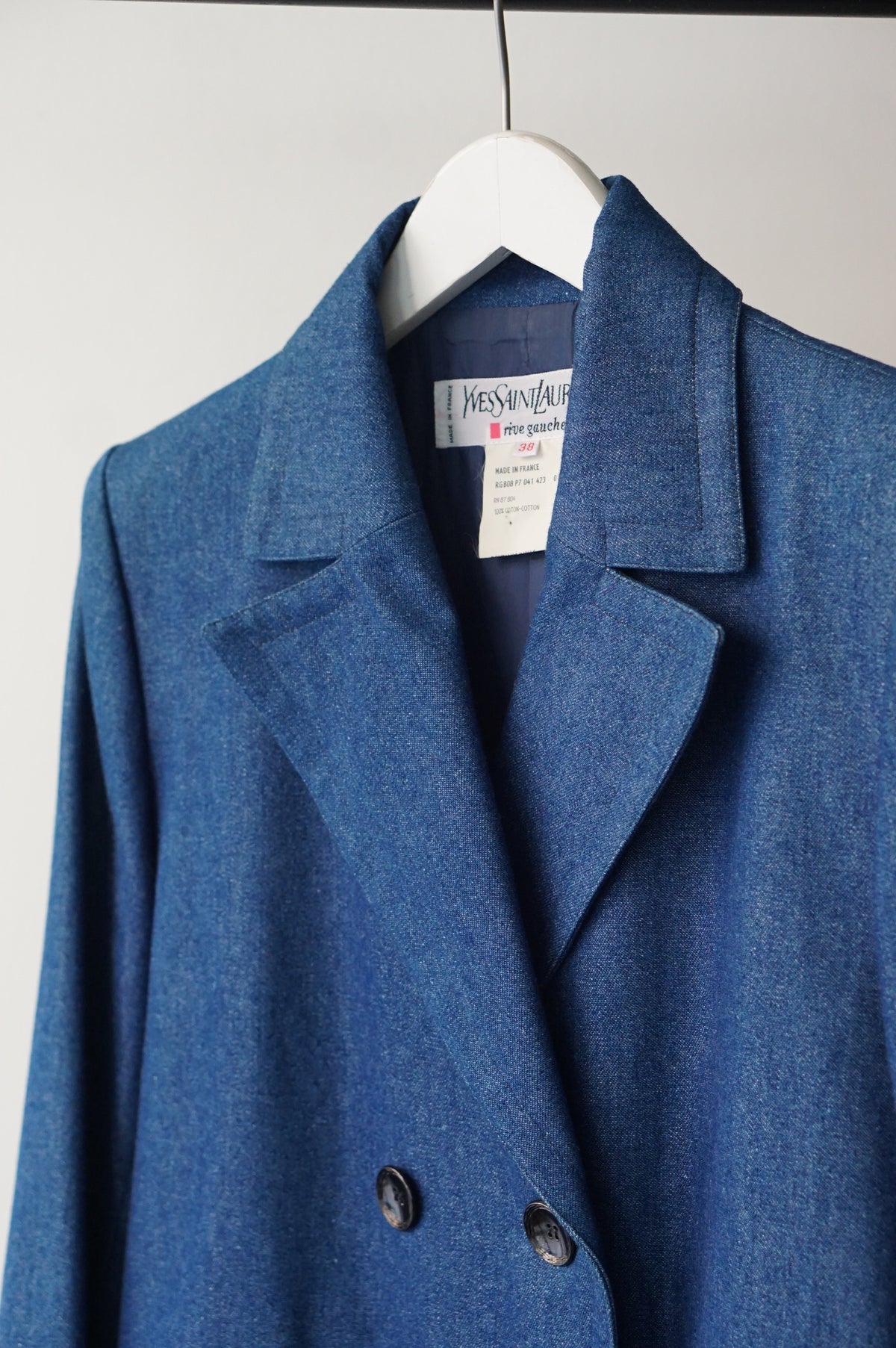 1980s Yves Saint Laurent Denim Blazer