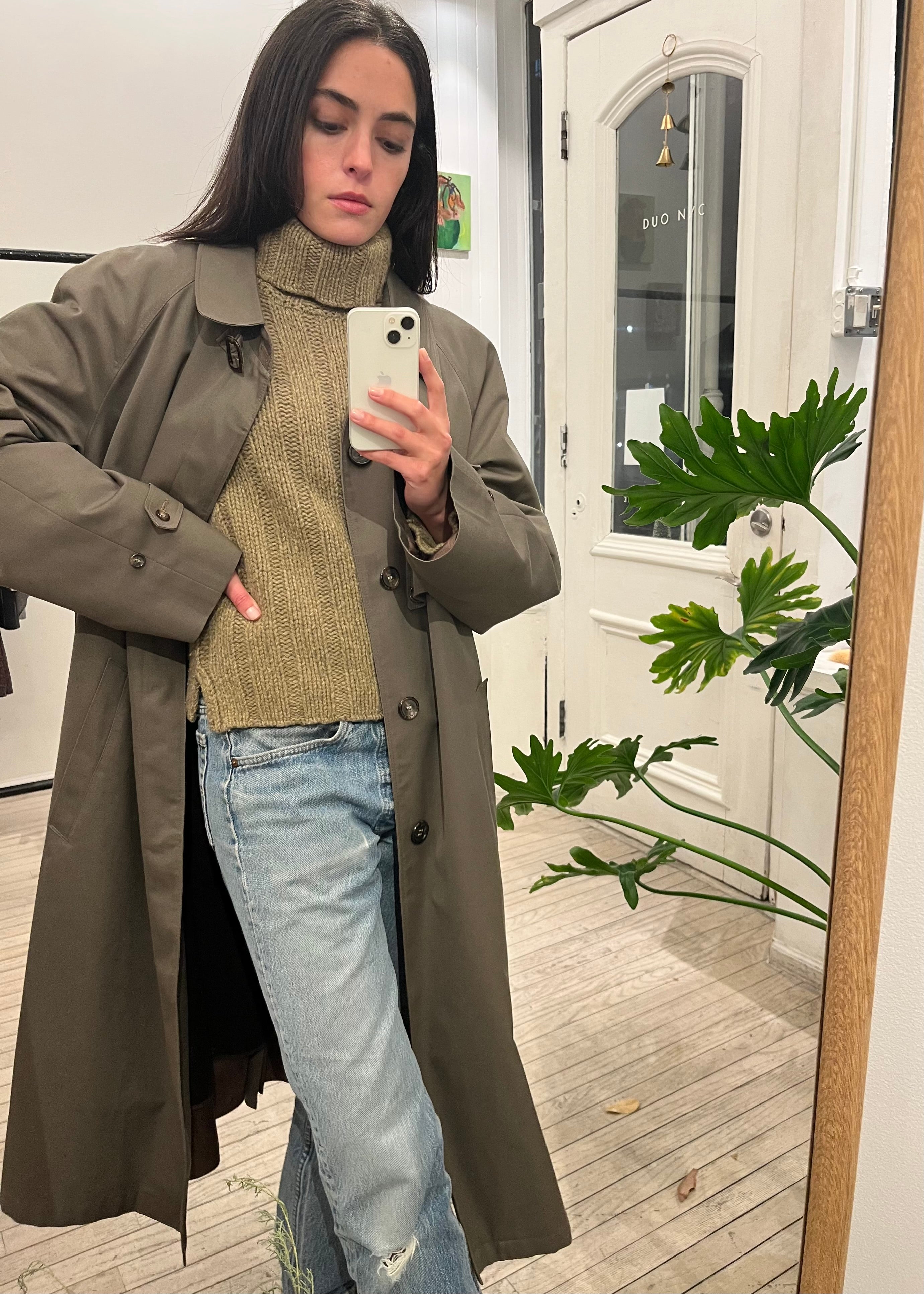 archive 80s DIOR A-2 type longcoat check Vintage Christian Dior