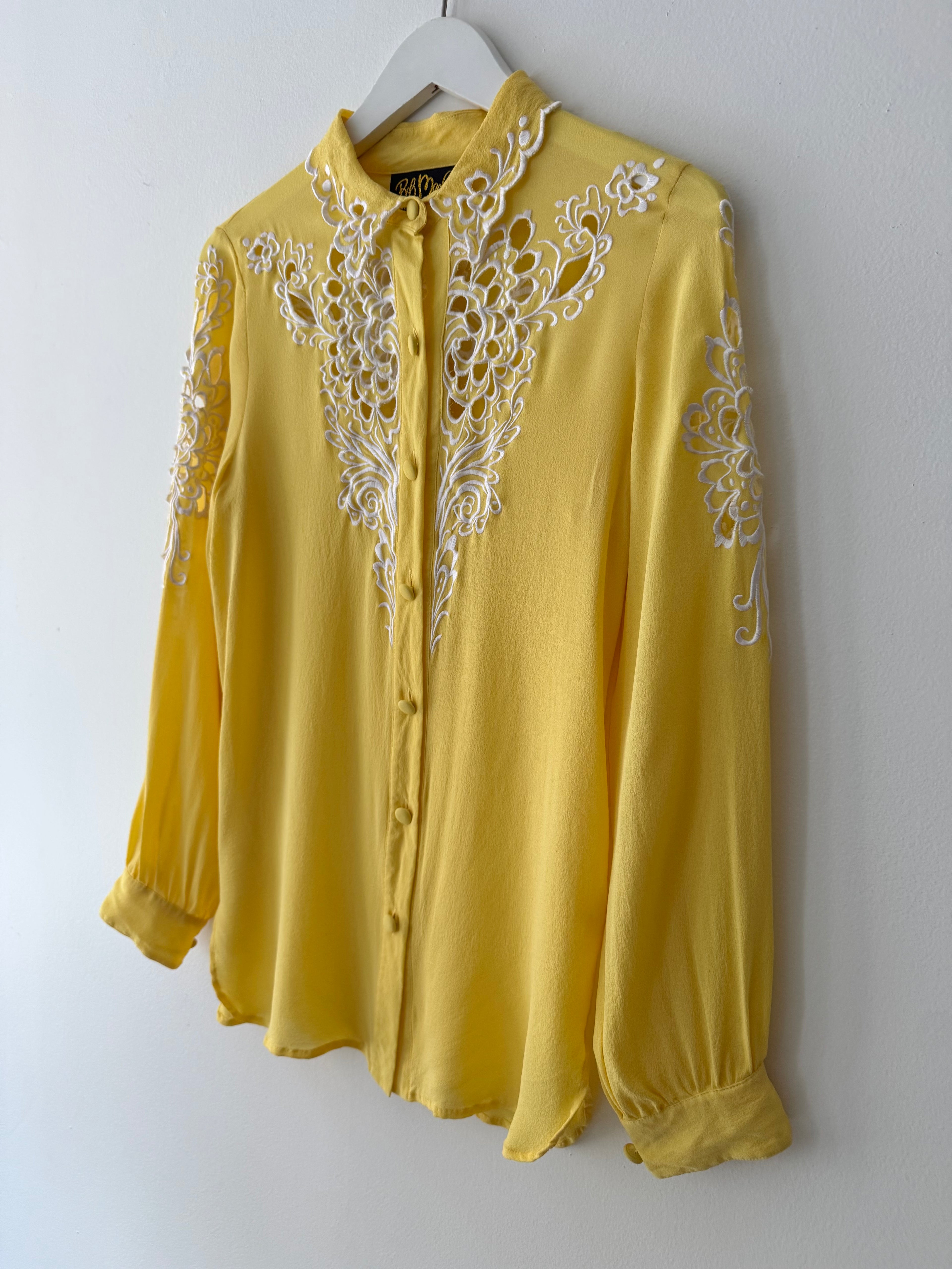 Sheer Silk Button Up
