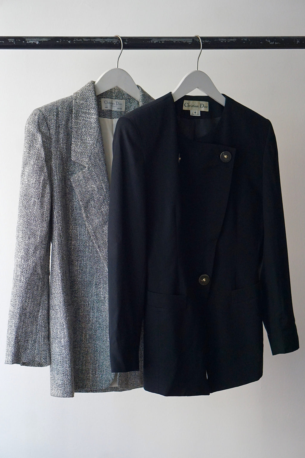 1990s Christian Dior Collarless Blazer