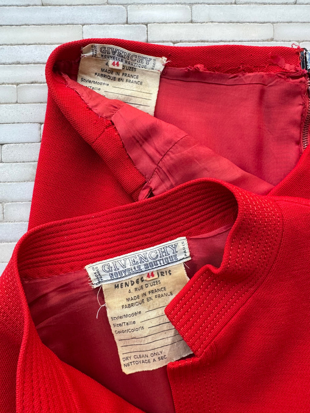 1970s Givenchy Cherry Suit Set