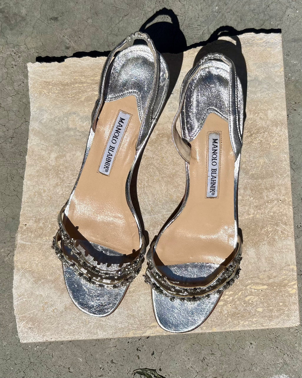 Manolo Blahnik Beaded Heels
