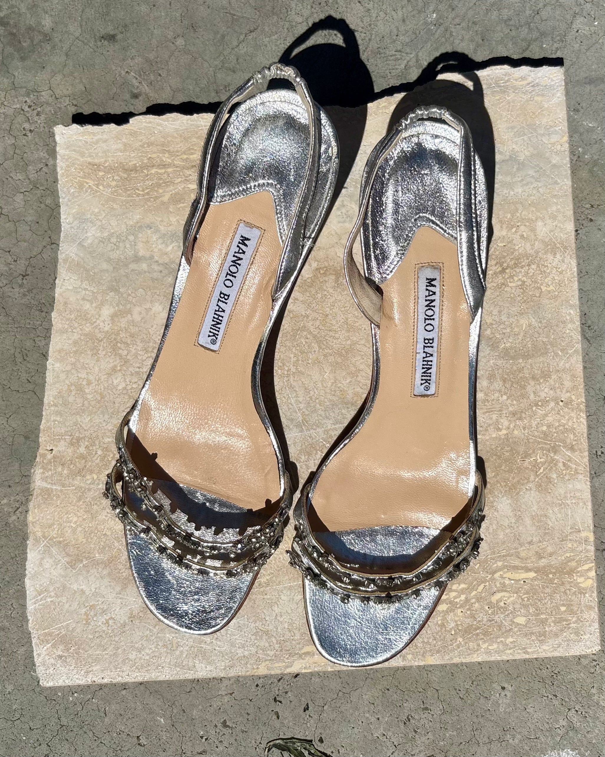 Manolo Blahnik Beaded Heels