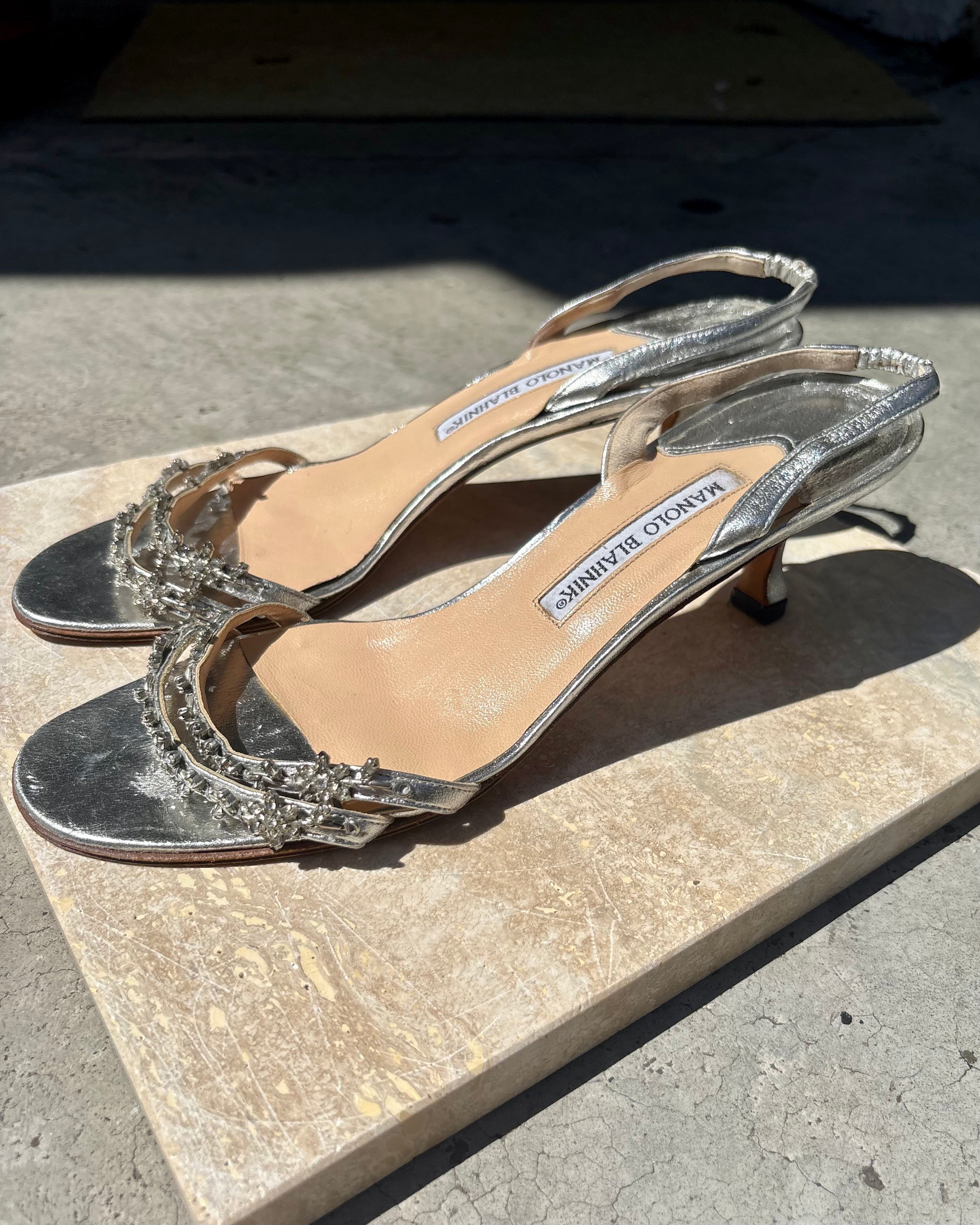 Manolo Blahnik Beaded Heels