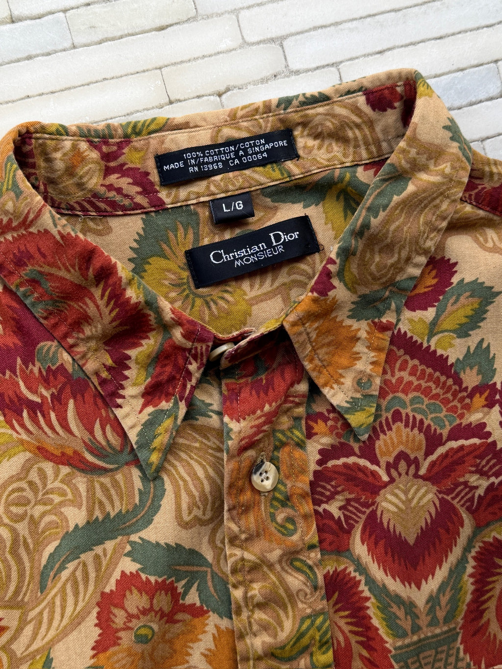 Christian Dior Floral Button Up