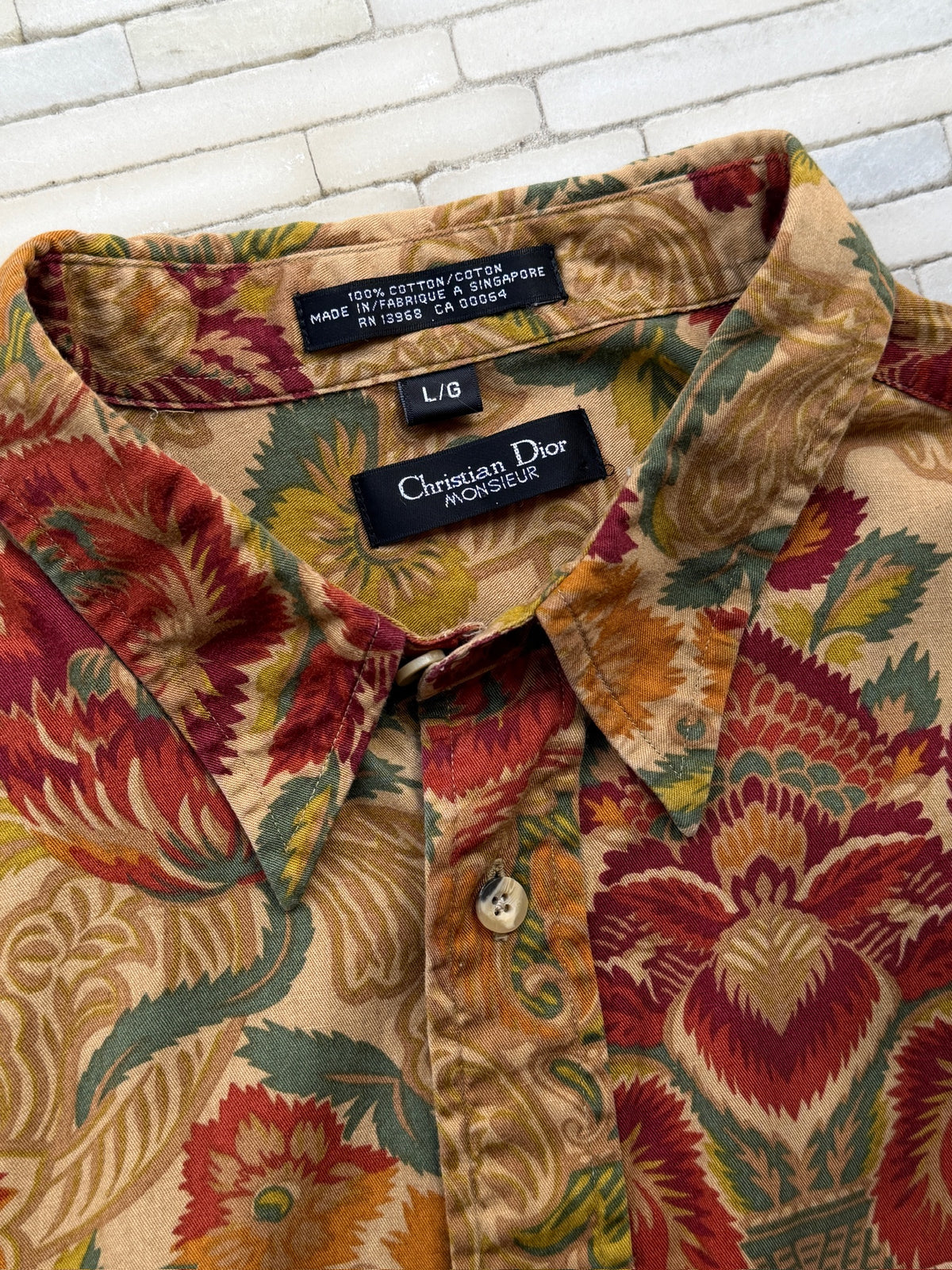 Christian Dior Floral Button Up