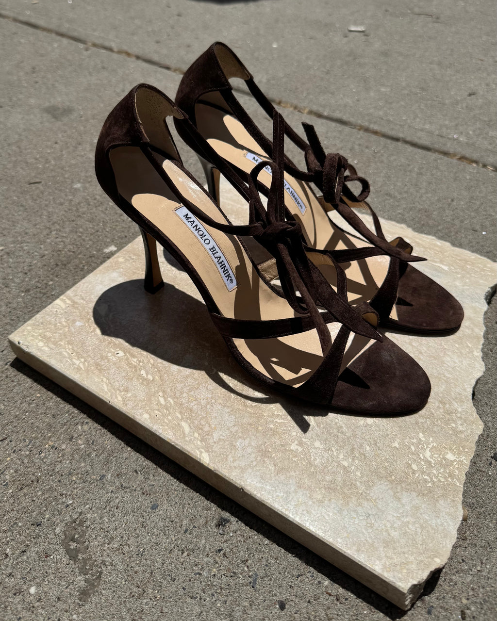 Vintage Manolo Suede Heels