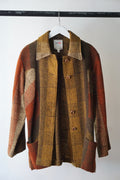 1970s Handwoven Plaid Wool Coat