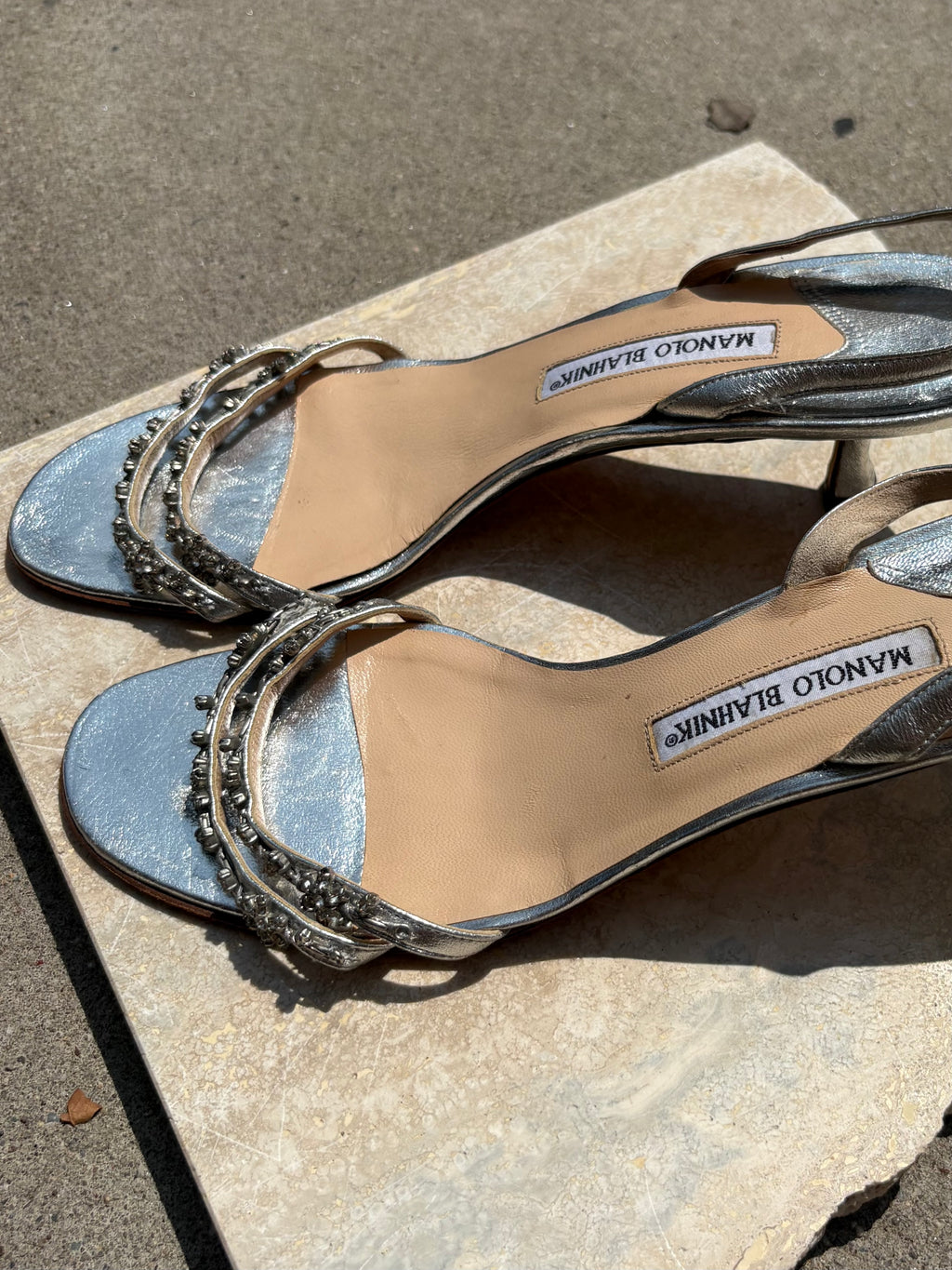 Manolo Blahnik Beaded Heels