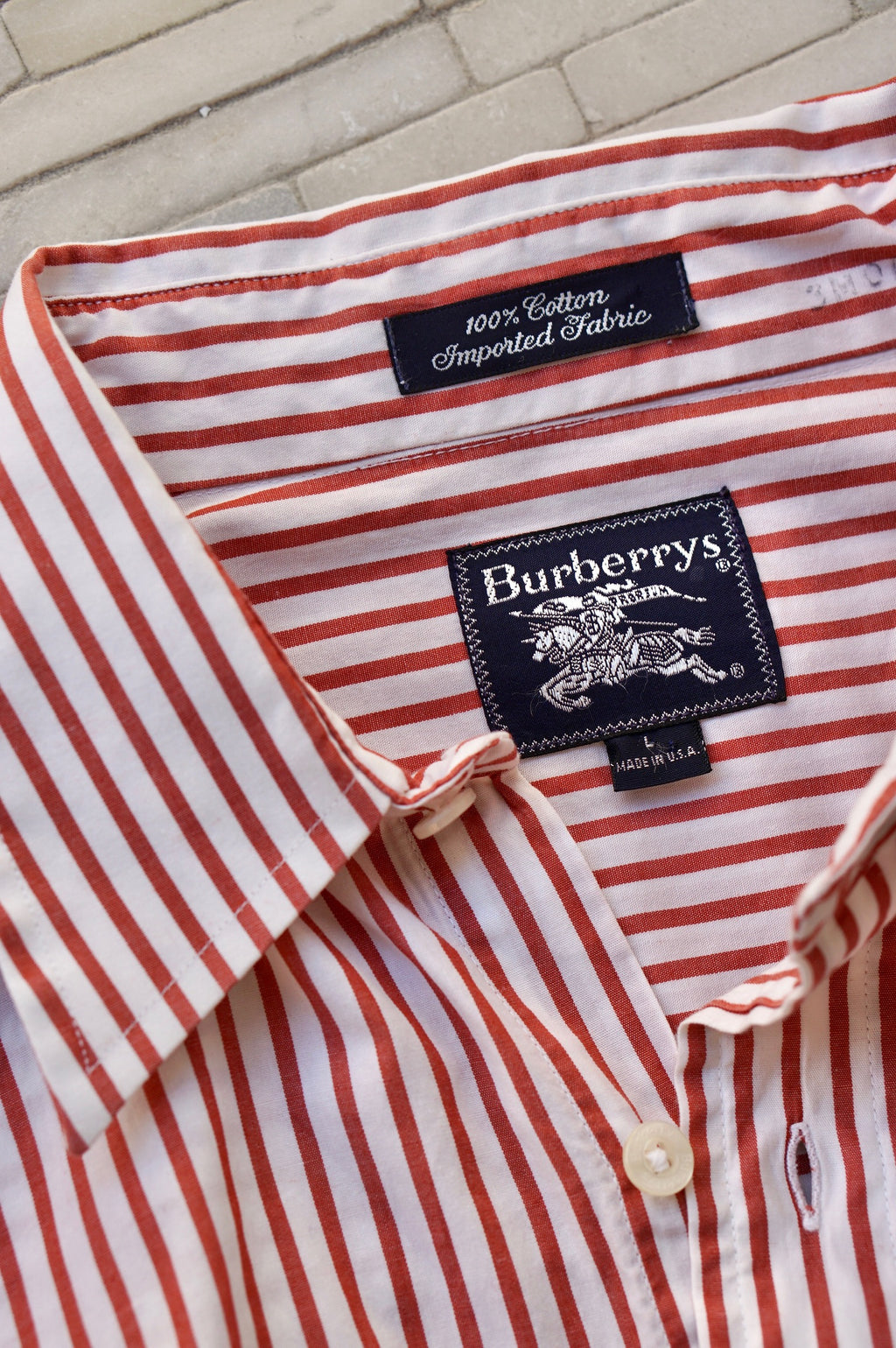 Striped Burberry Button Up