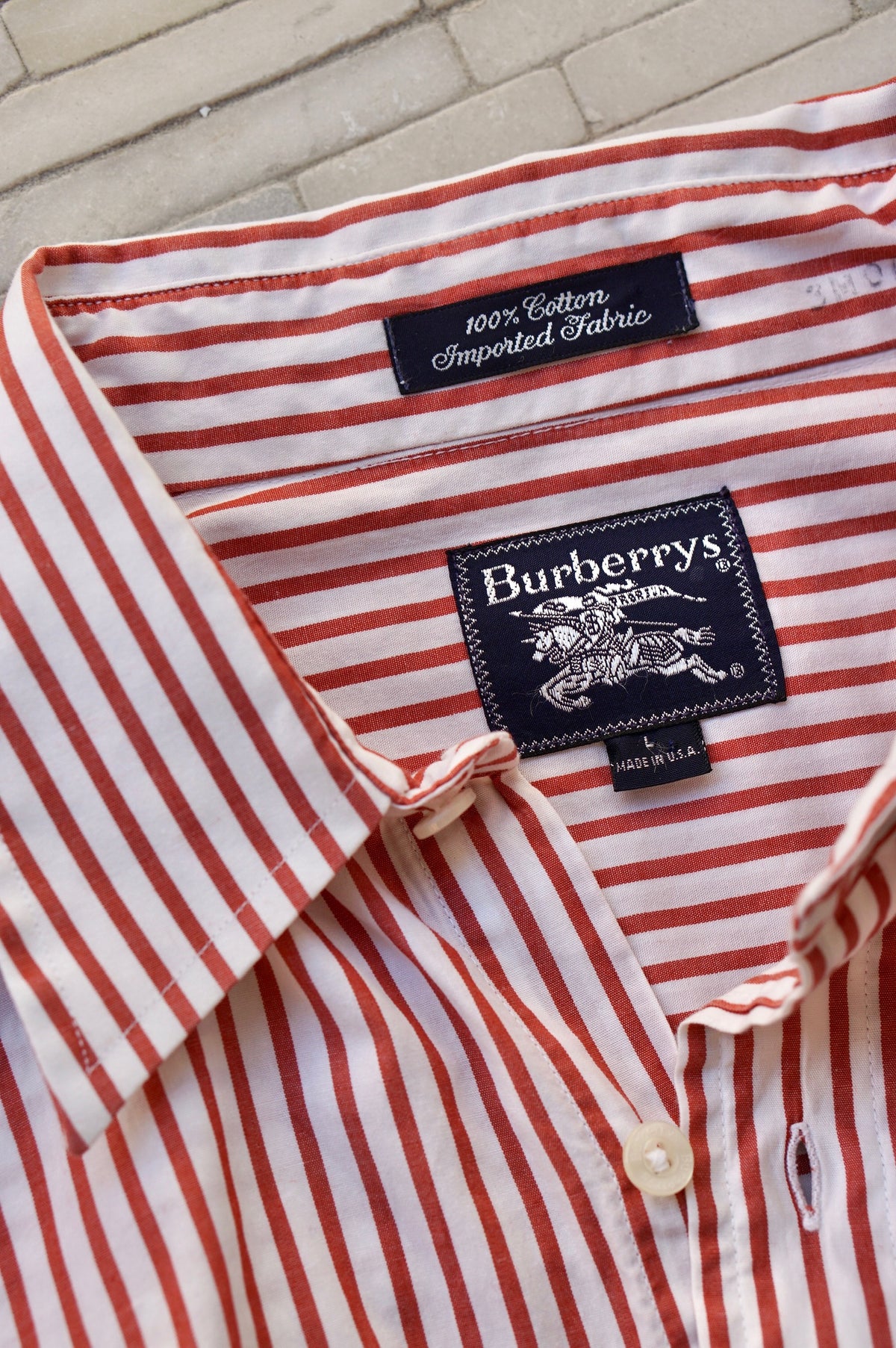 Striped Burberry Button Up