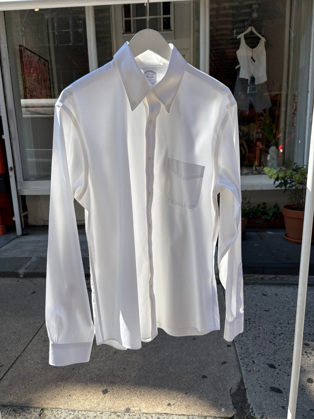 White Cotton Button Up