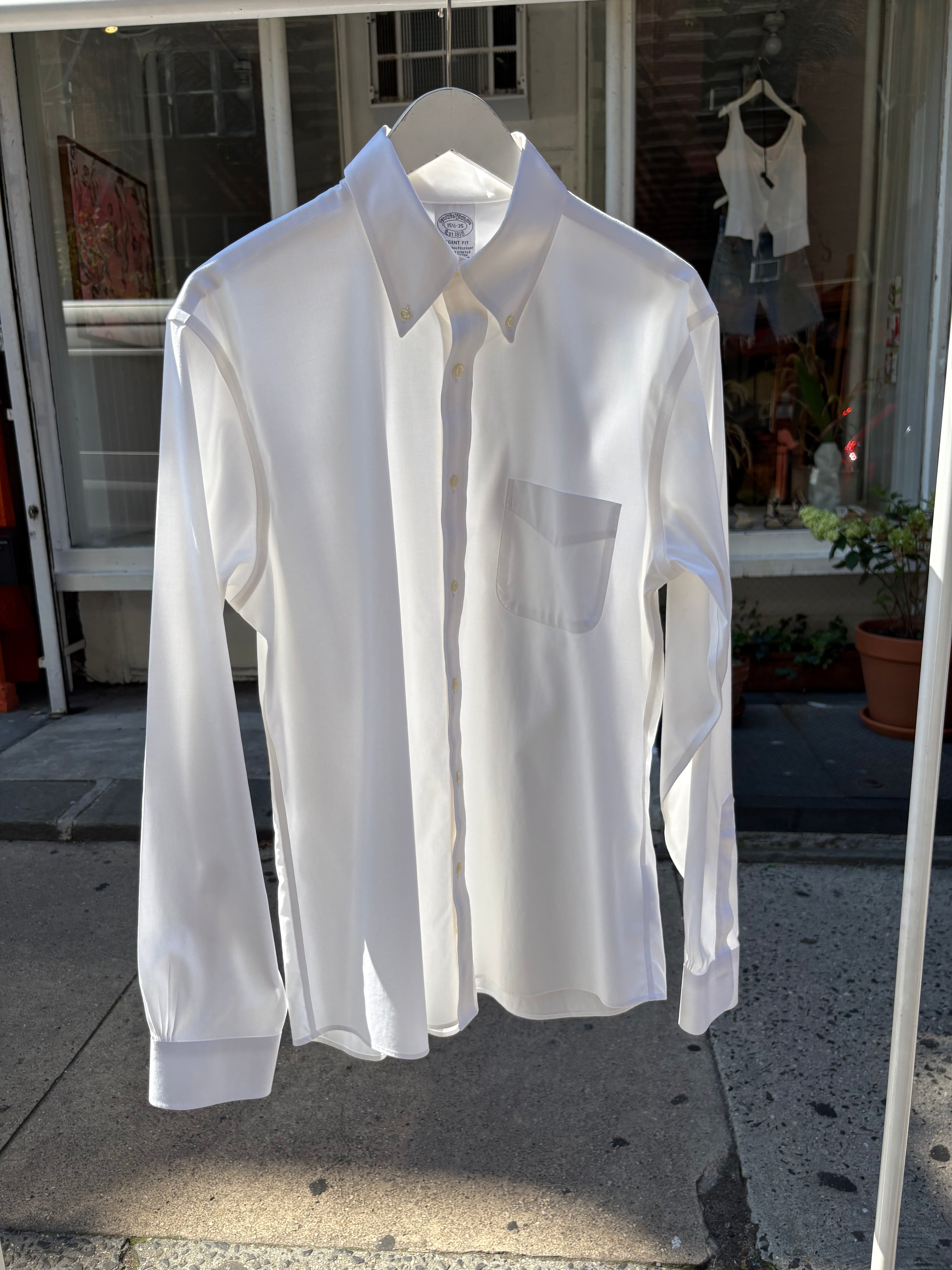 White Cotton Button Up