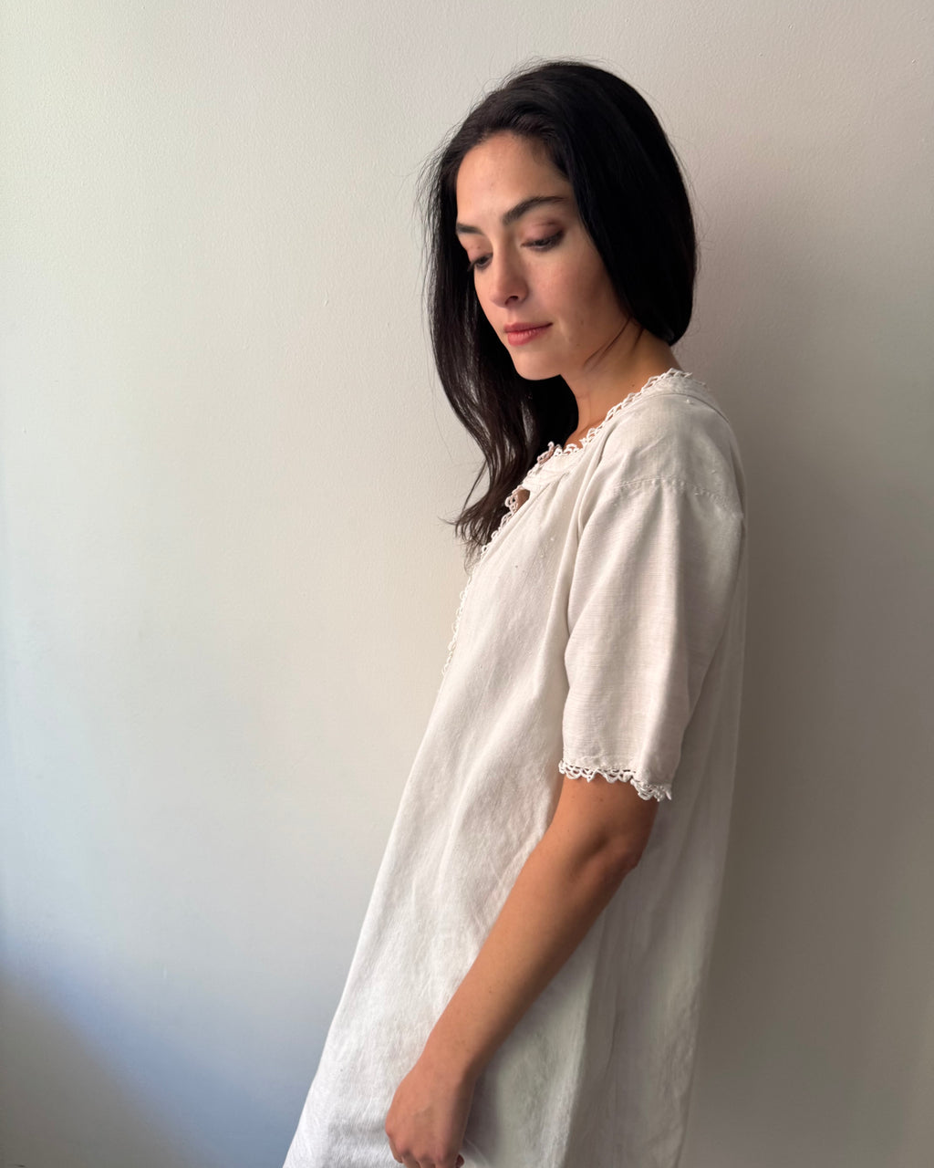 French Linen Early 1900s Dress