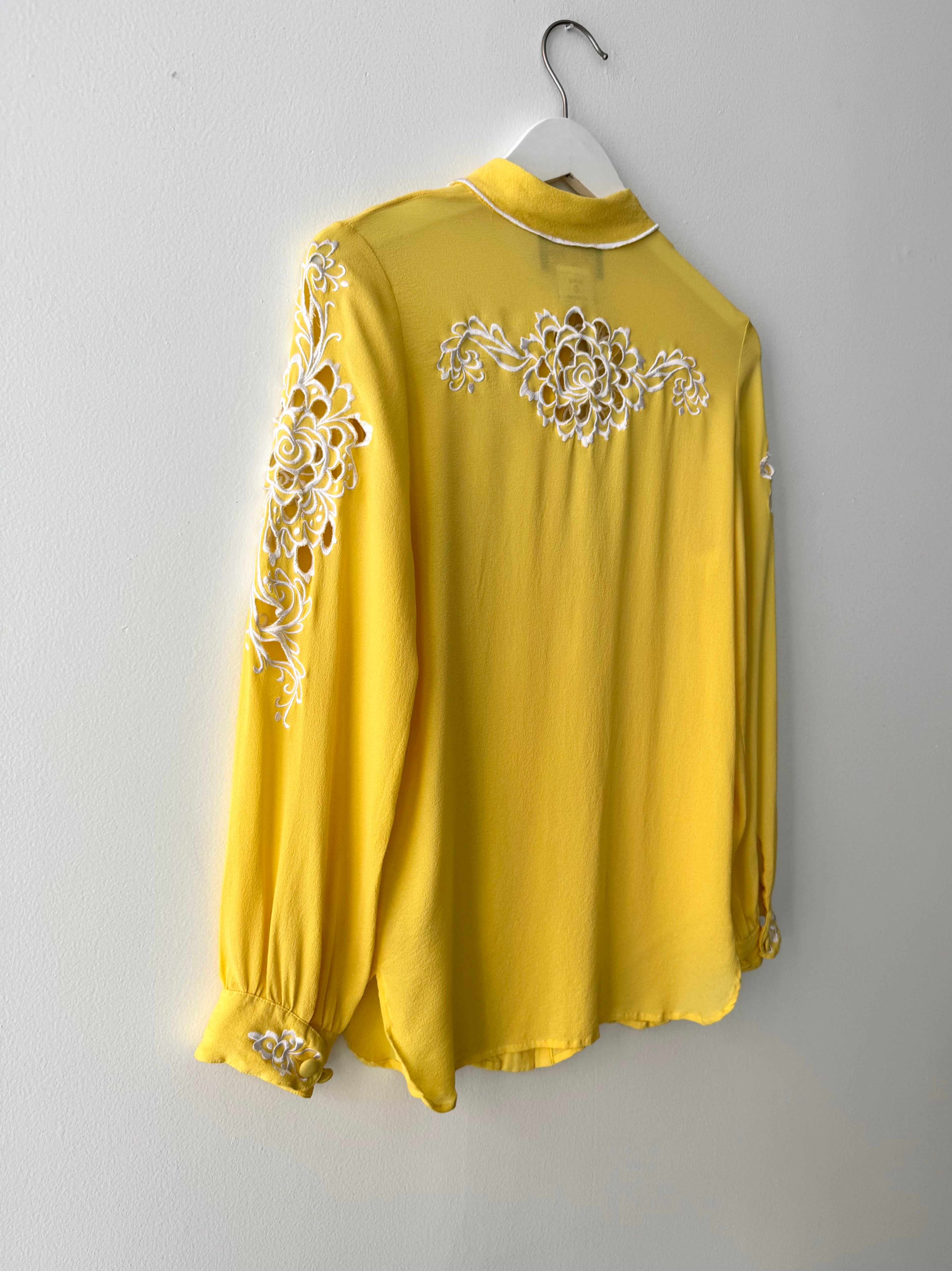 Sheer Silk Button Up