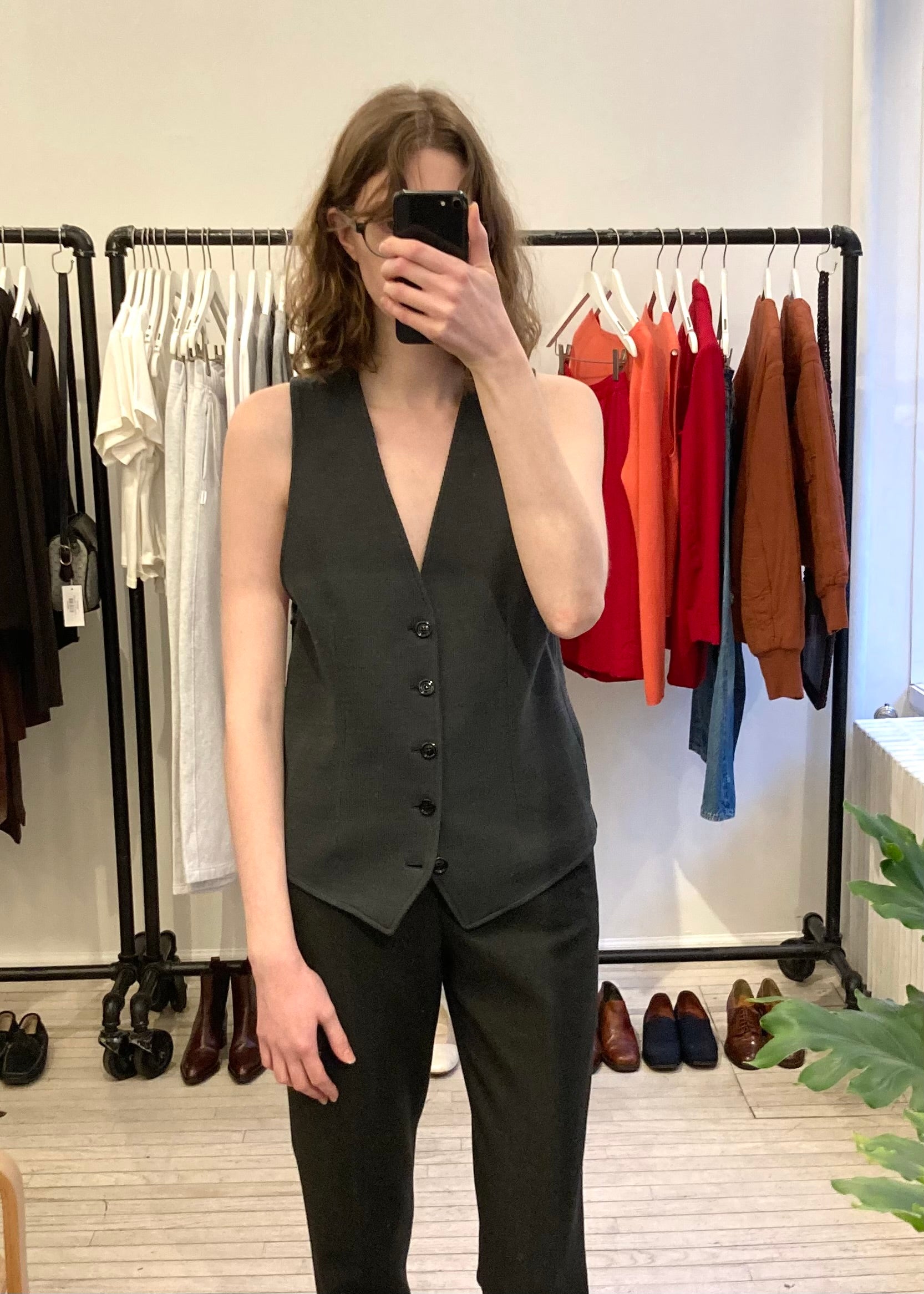 トップス 80s Giorgio Armani cashmere vest jacket 1980s Giorgio Armani cashmere vest jacket