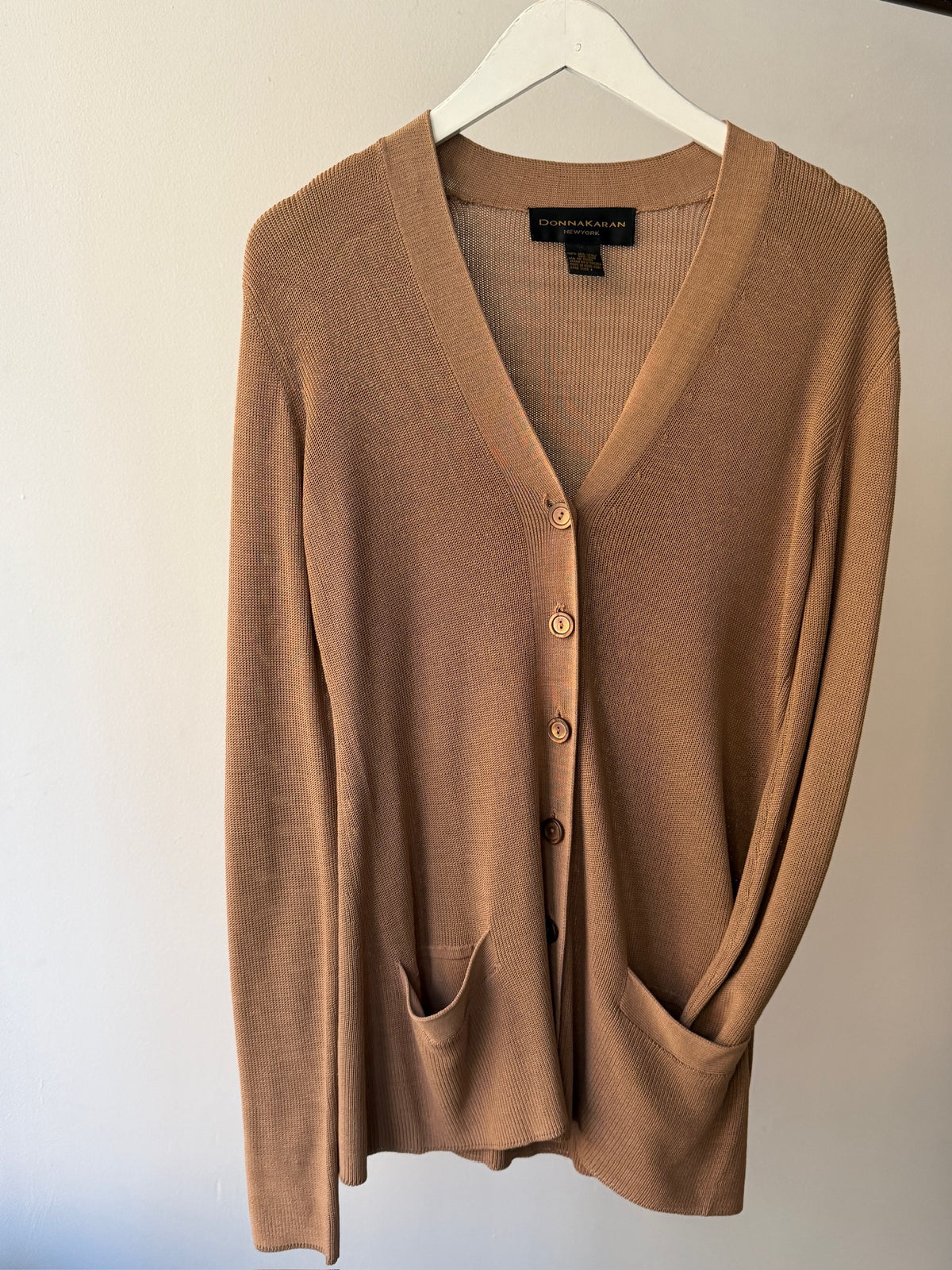 Donna Karan Silk Cardigan