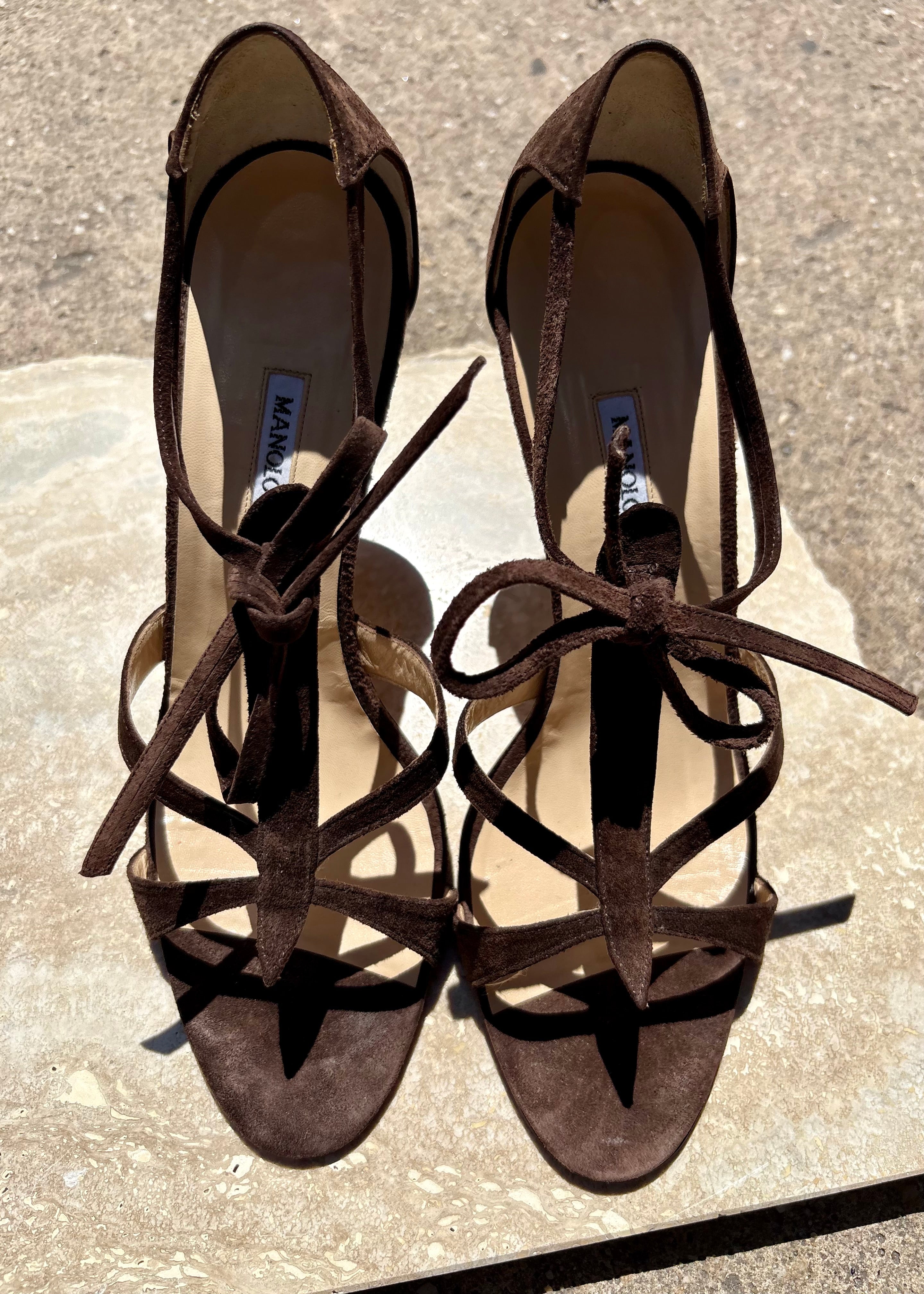 Vintage Manolo Suede Heels