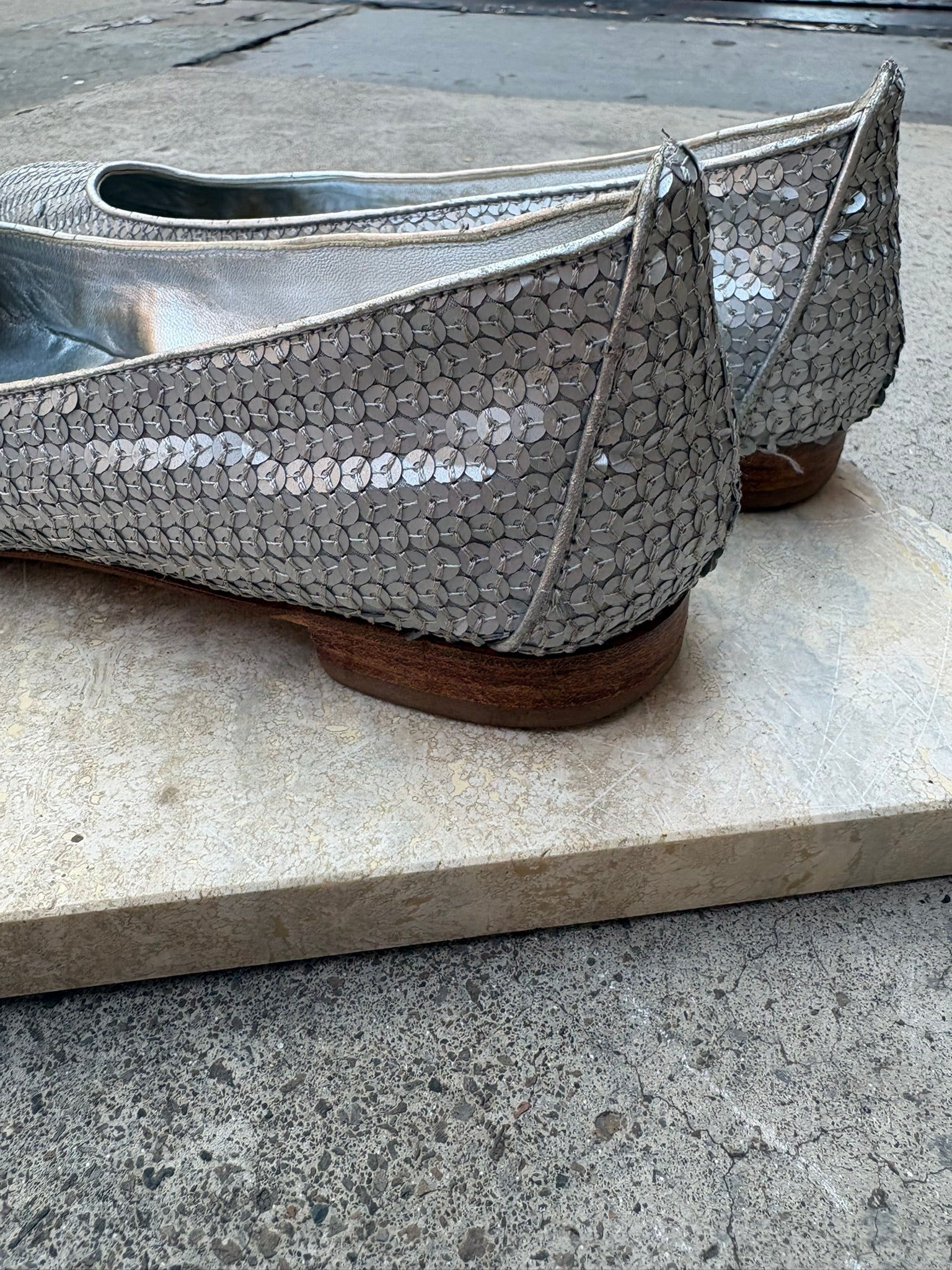 Manolo Blahnik Sequin Flats