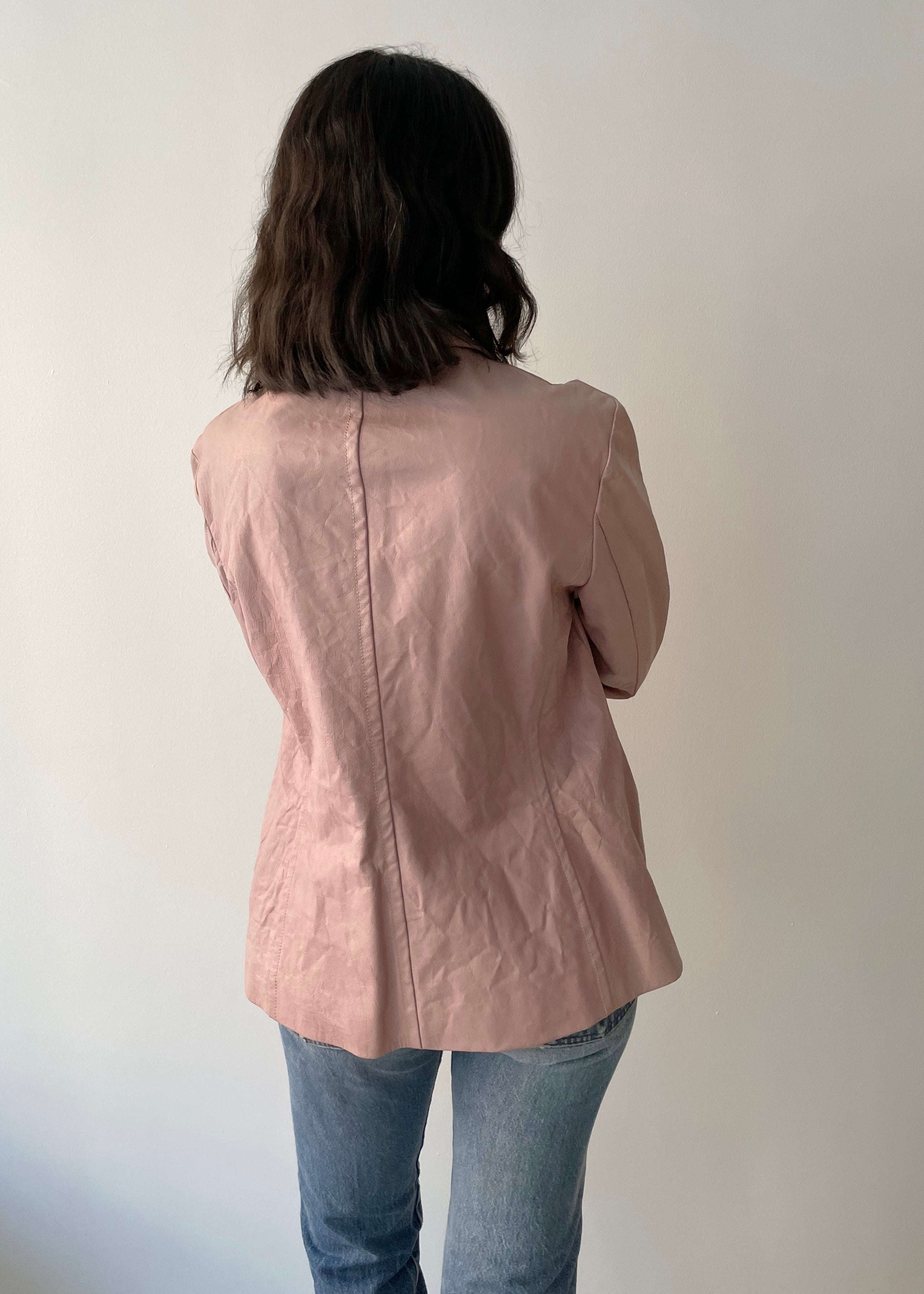 Vintage Jil Sander Pastel Leather Blazer – DUO NYC