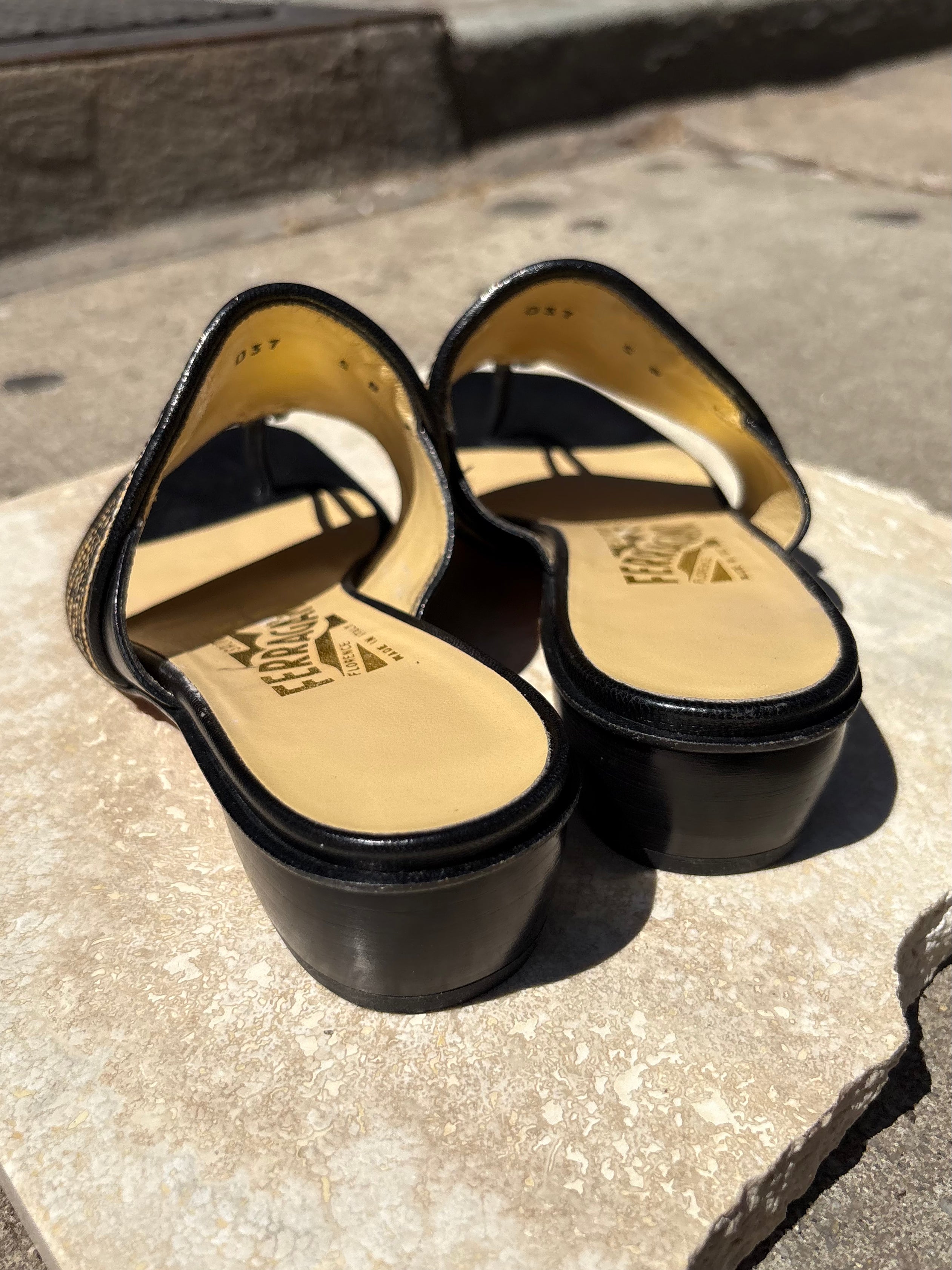 Salvatore Ferragamo Rafia Sandals