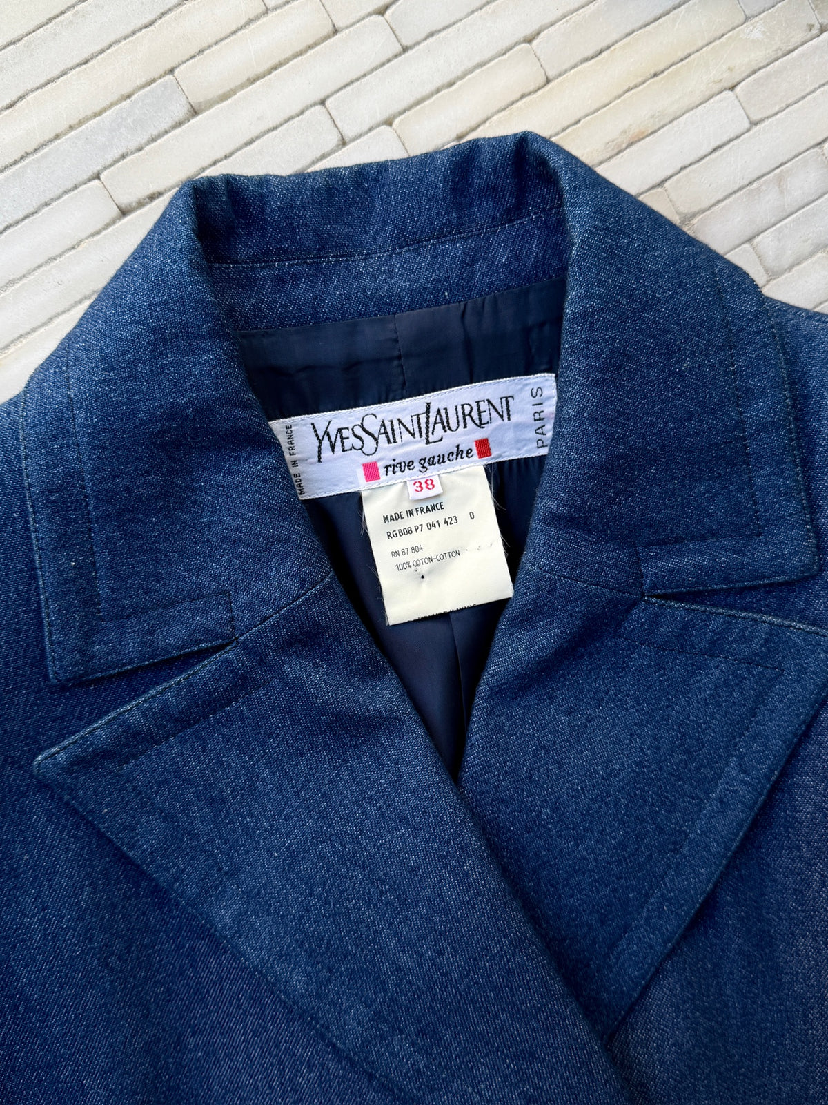 1980s Yves Saint Laurent Denim Blazer