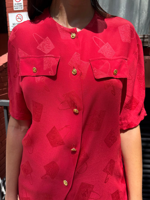 Celine Silk Button Up