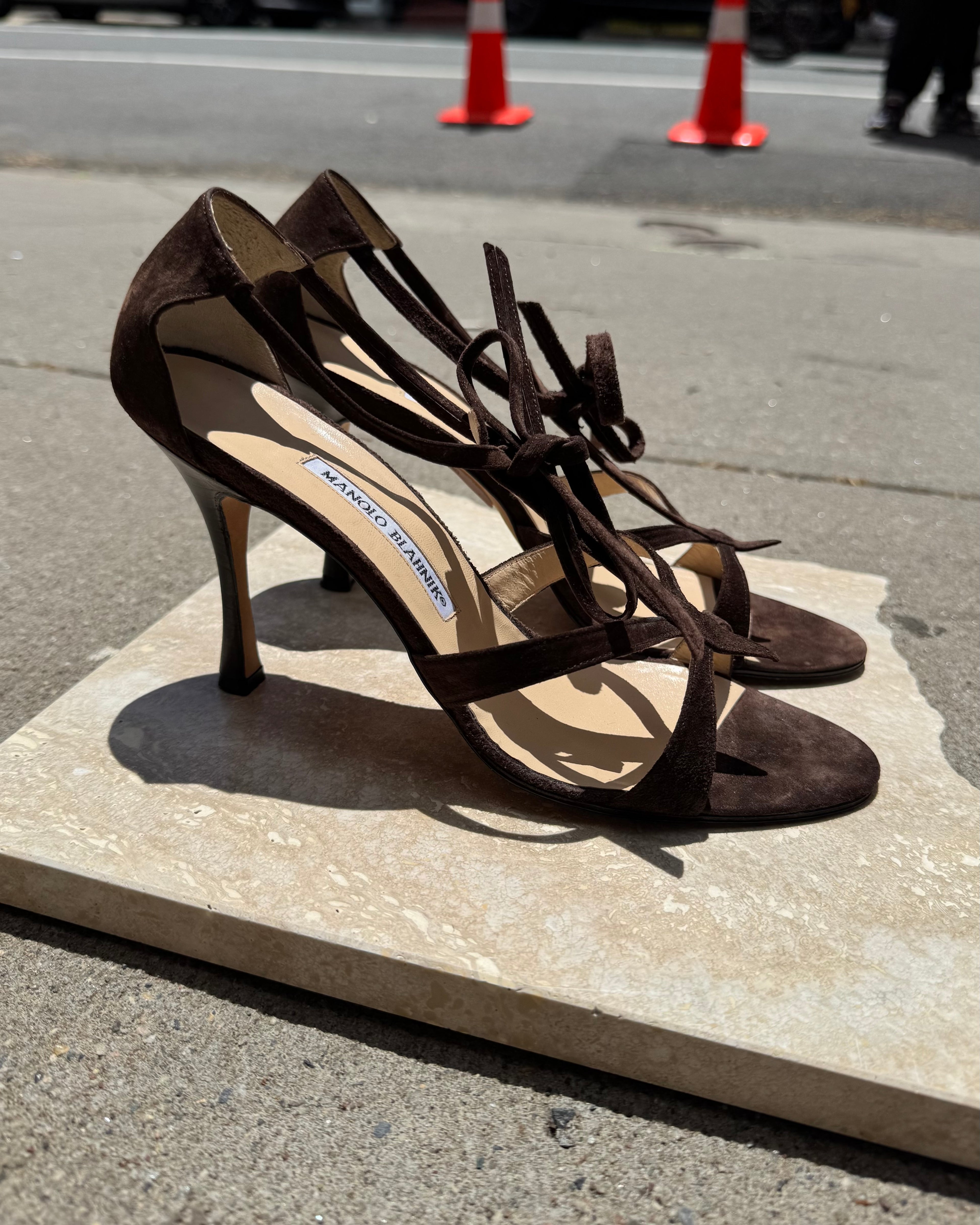 Vintage Manolo Suede Heels