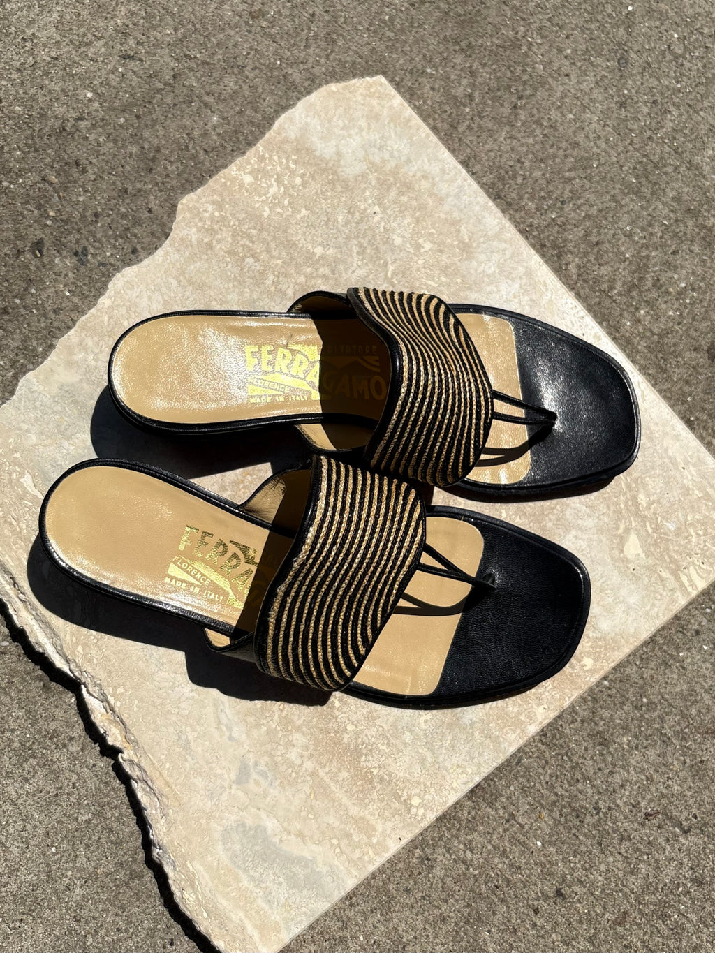 Salvatore Ferragamo Rafia Sandals