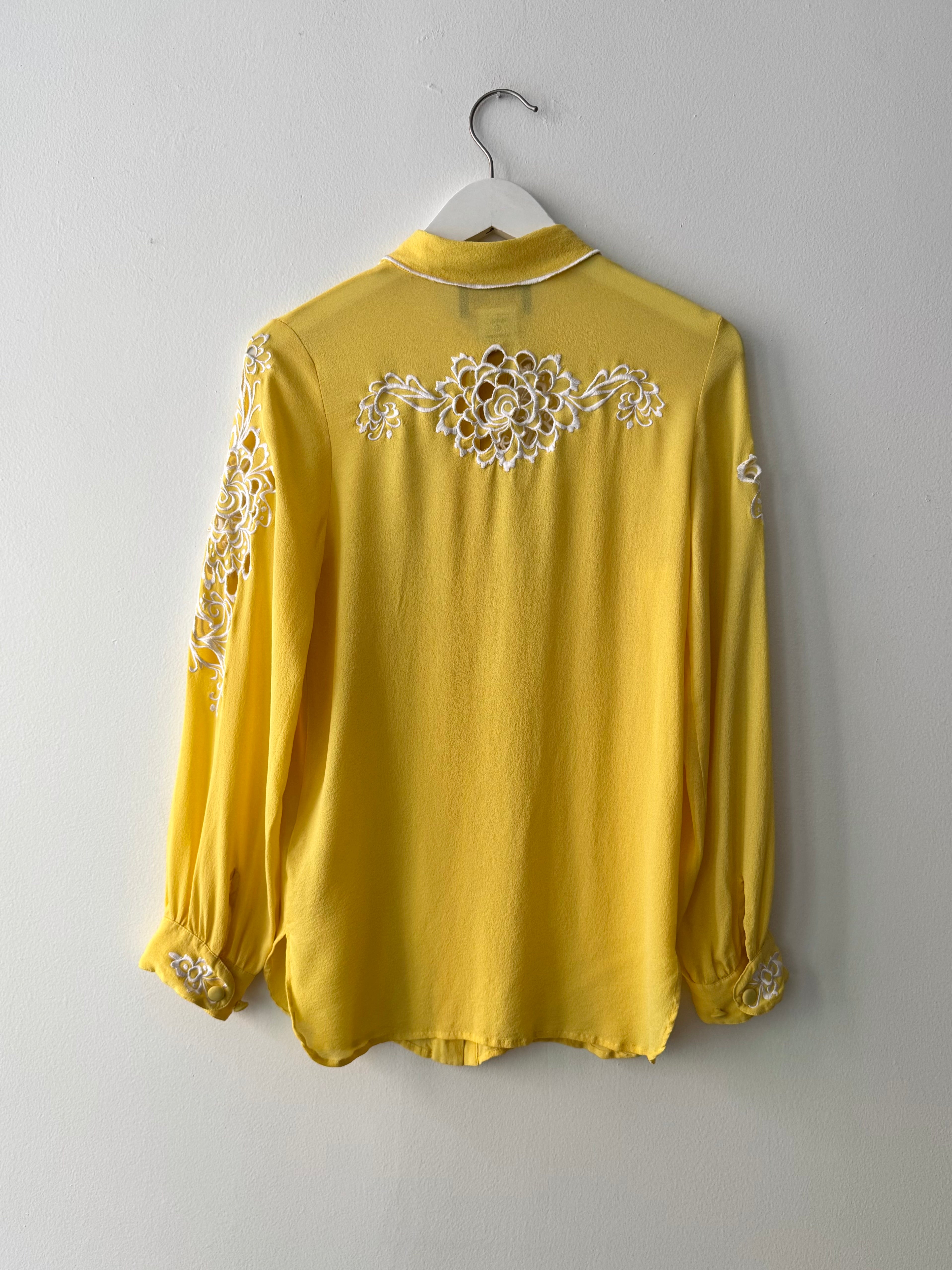Sheer Silk Button Up