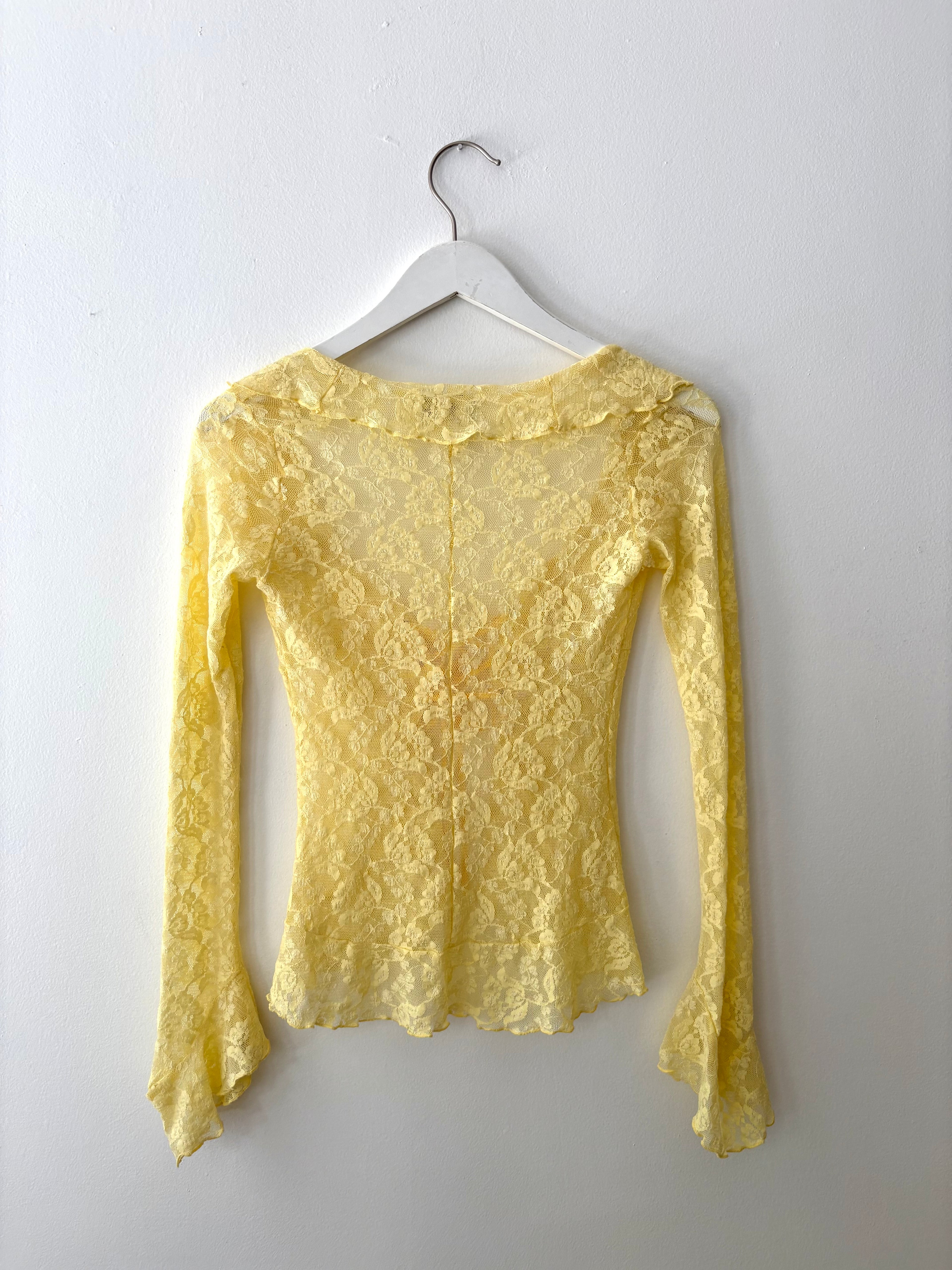 Yellow Lace Top