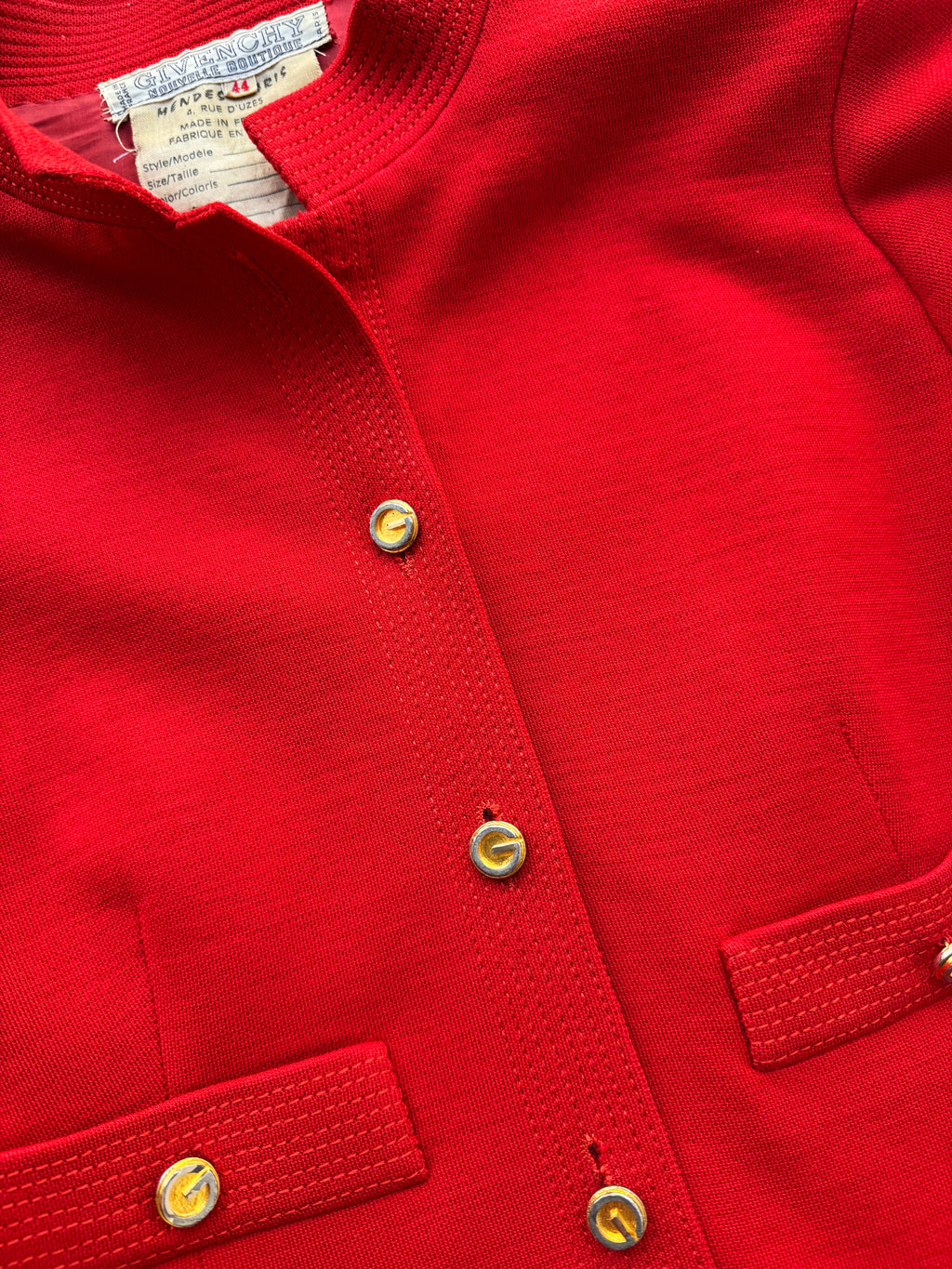 1970s Givenchy Cherry Suit Set