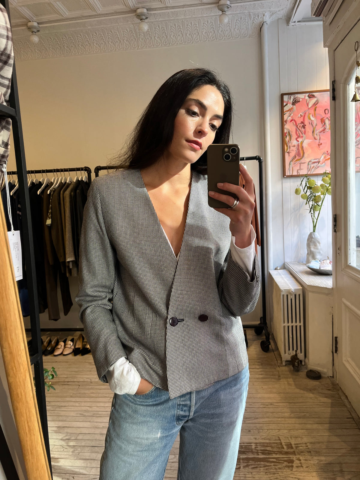 Christian Dior Houndstooth Blazer