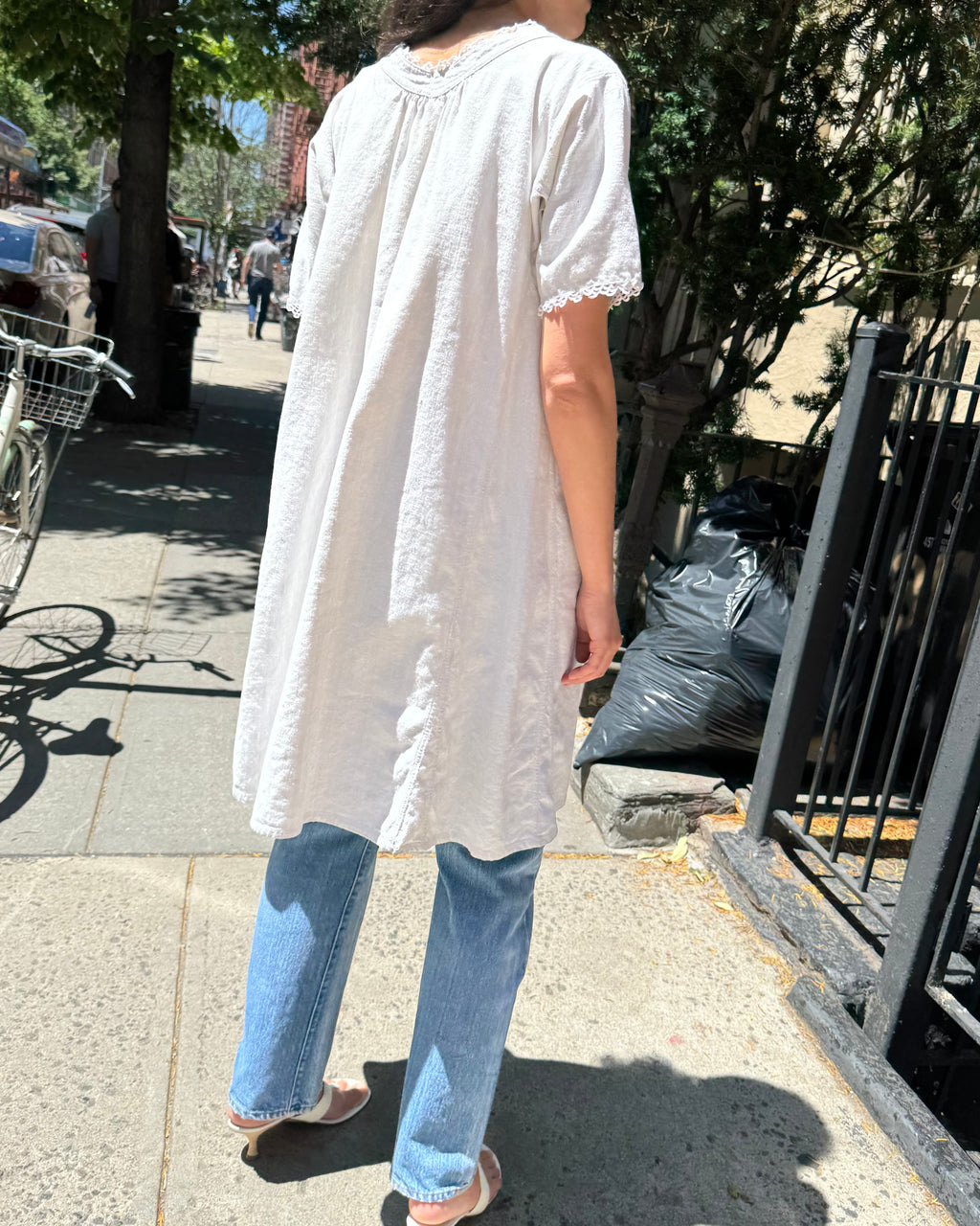 French Linen Early 1900s Dress