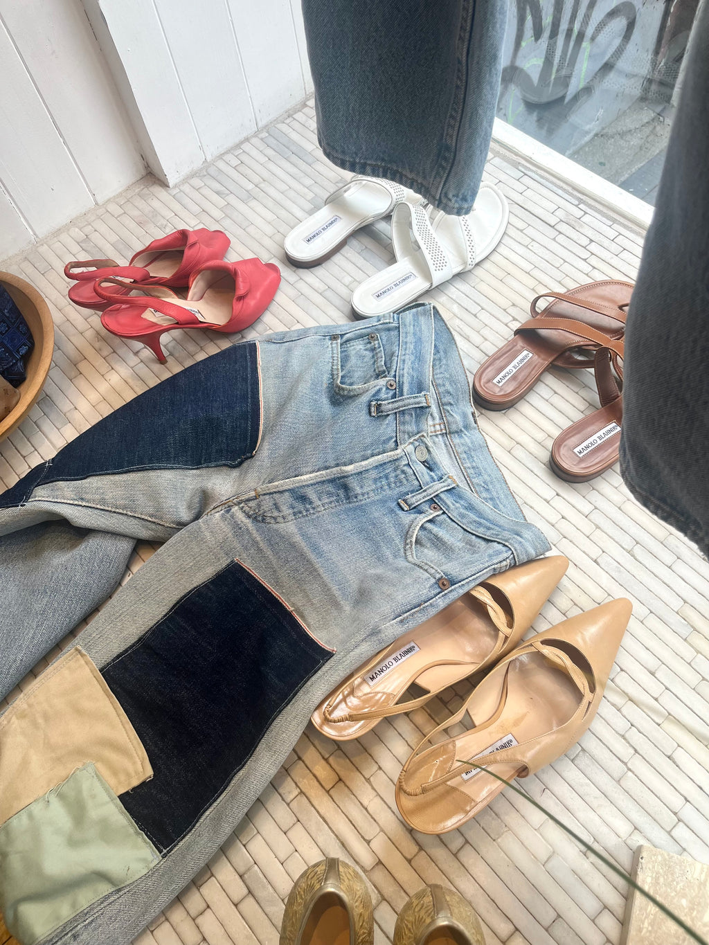 Vintage Selvedge Patchwork Jeans
