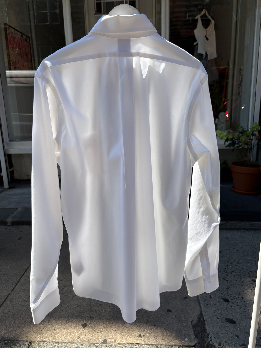 White Cotton Button Up