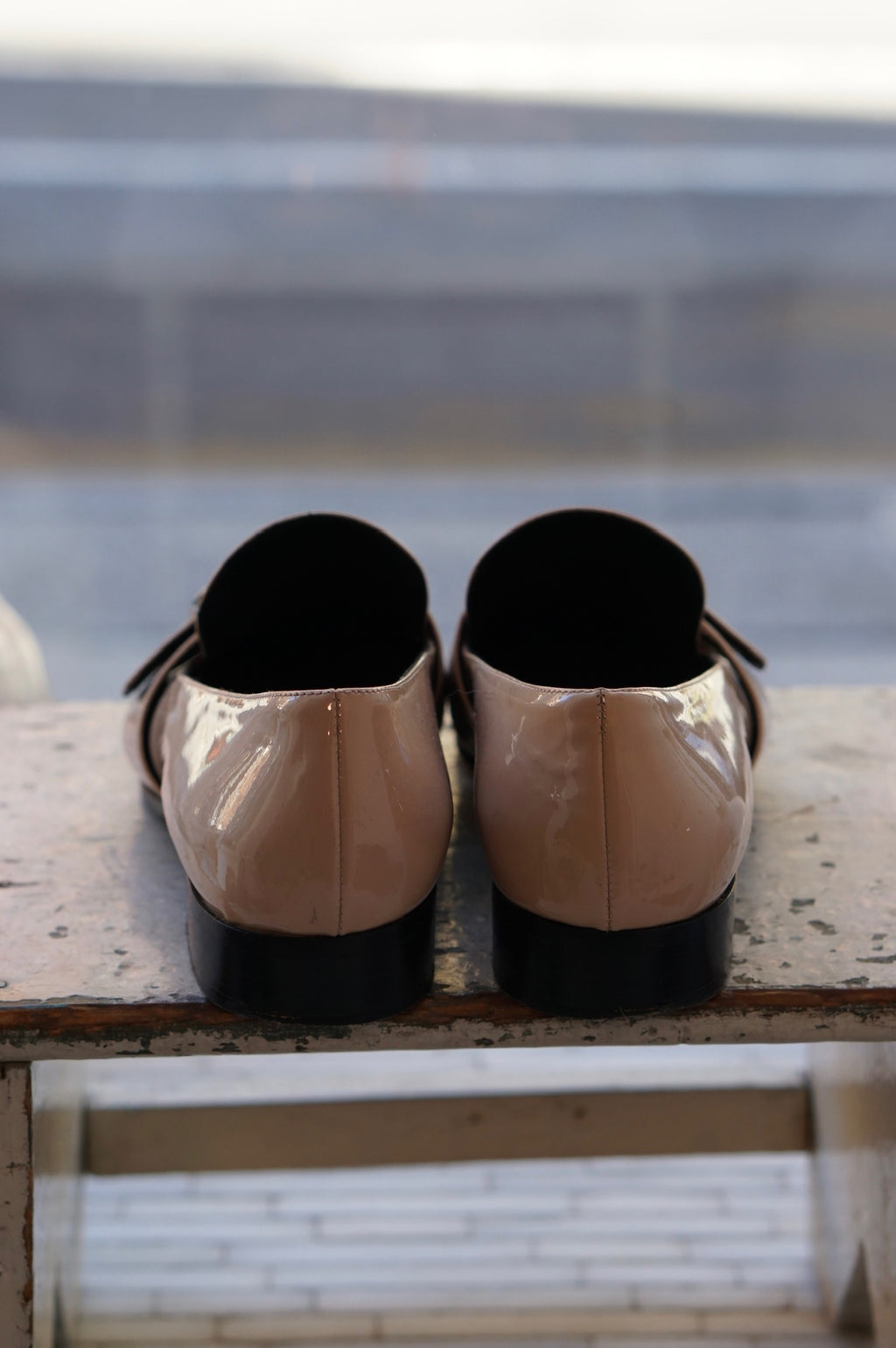 Prada Patent Leather Buckle Loafers