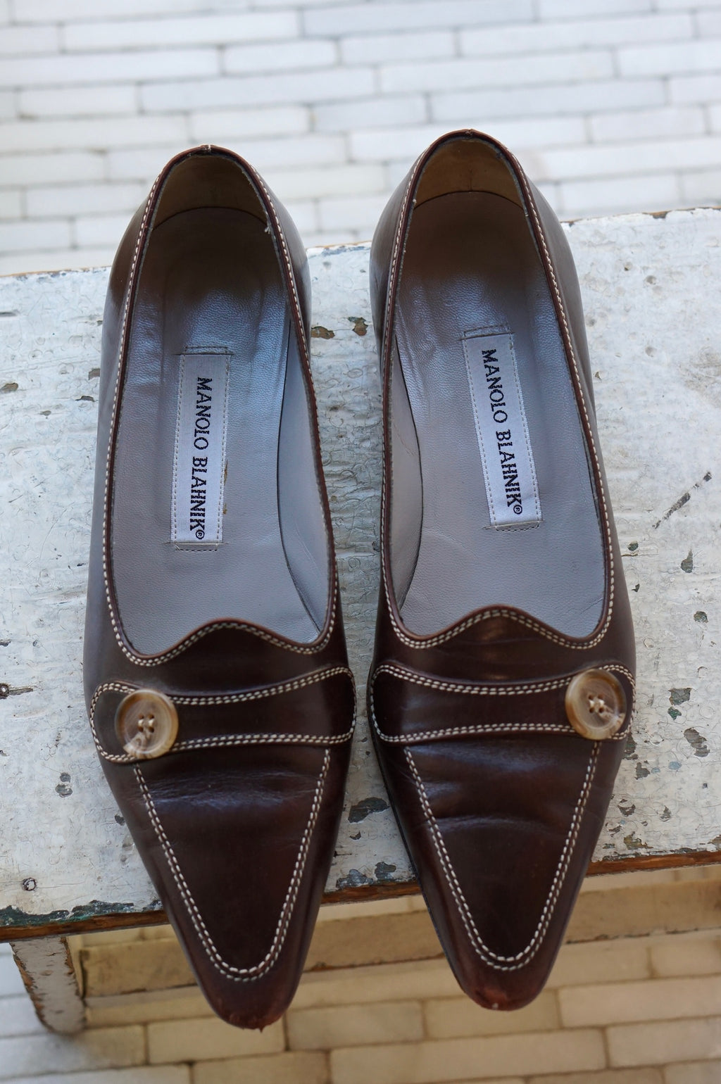 Manolo Blahnik Button Loafers